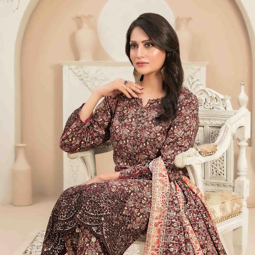 Tawakkal Mayal Viscose Embroidered Unstitched 3Pcs Suit With Shawl, Women, 3Pcs Shalwar Suit, Tawakkal Fabrics, Chase Value