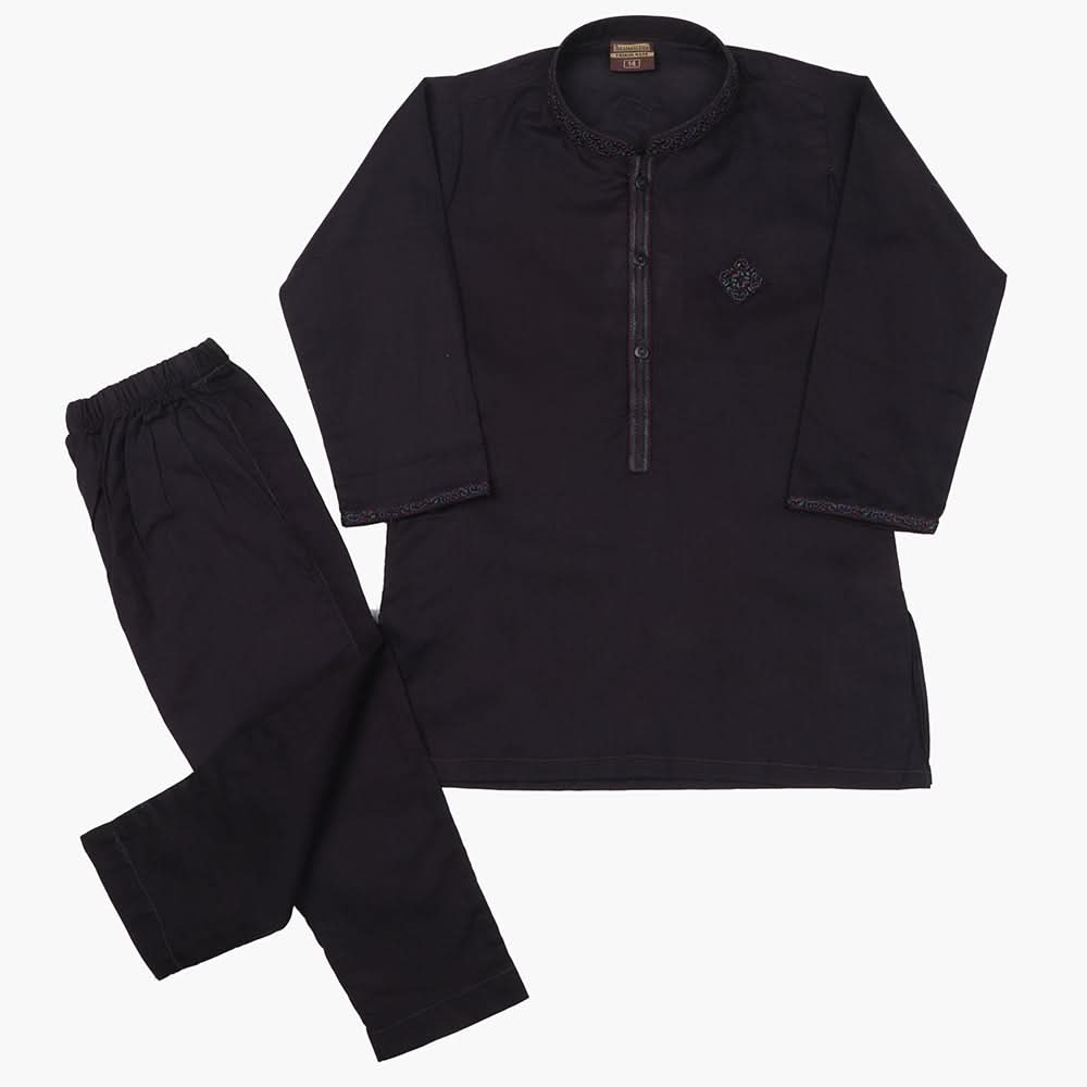 Boys Embroidered Shalwar Suit - Dark Purple, Boys Shalwar Kameez, Chase Value, Chase Value