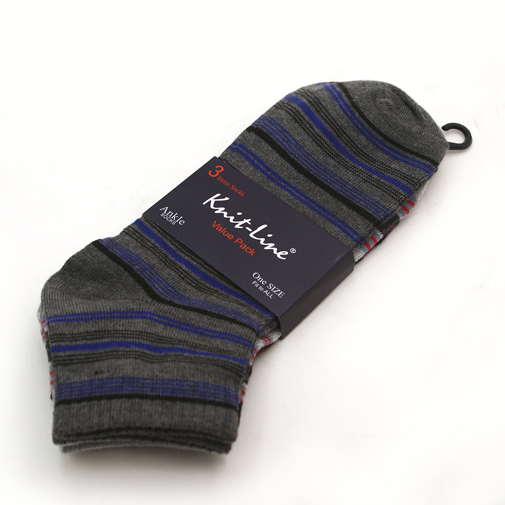 Knit line Full Socks 3Pcs - Multi, Boys Socks, Chase Value, Chase Value