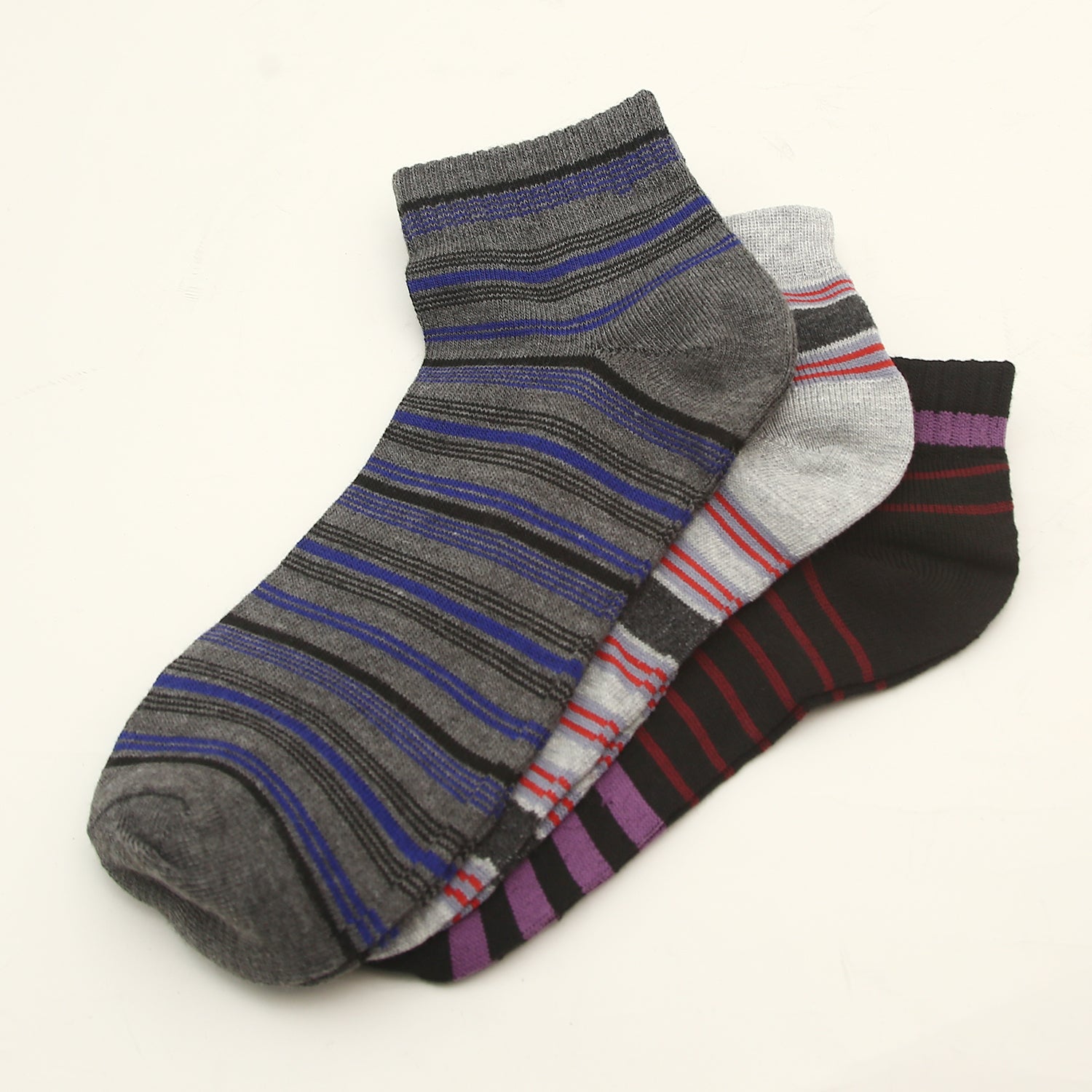 Knit line Full Socks 3Pcs - Multi, Boys Socks, Chase Value, Chase Value