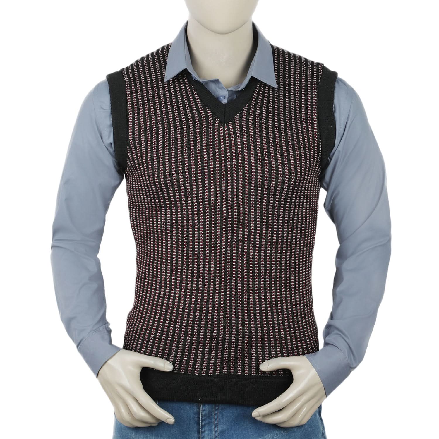 Men's Sleeveless Sweater  - Black, Men's Sweater & Sweat Shirts, Chase Value, Chase Value
