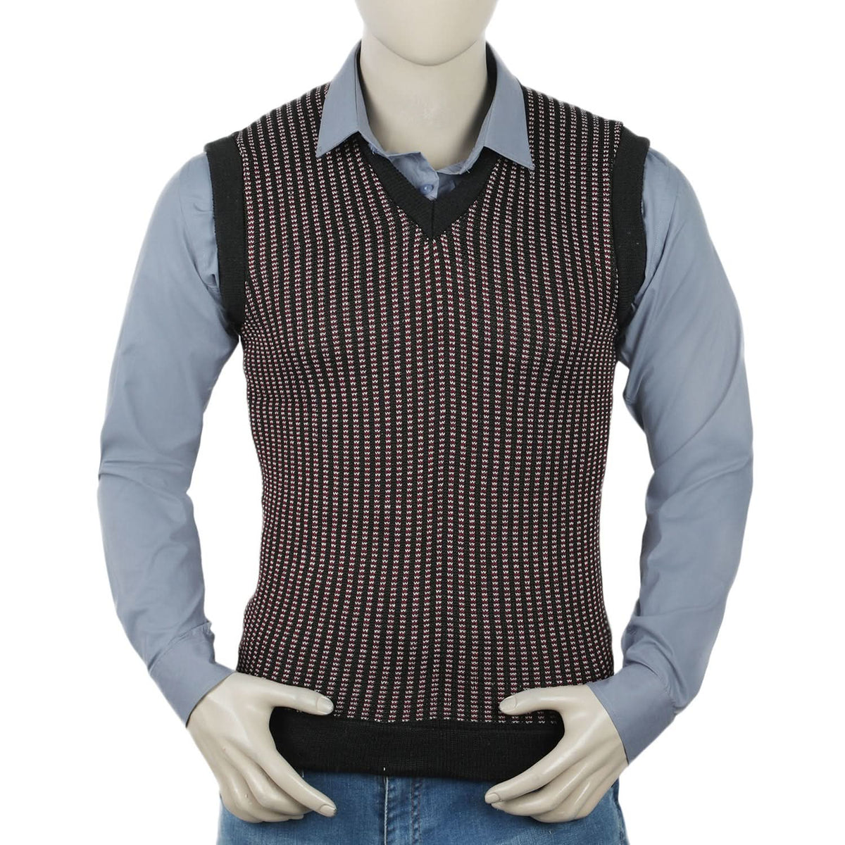 Men's Sleeveless Sweater  - Black, Men's Sweater & Sweat Shirts, Chase Value, Chase Value