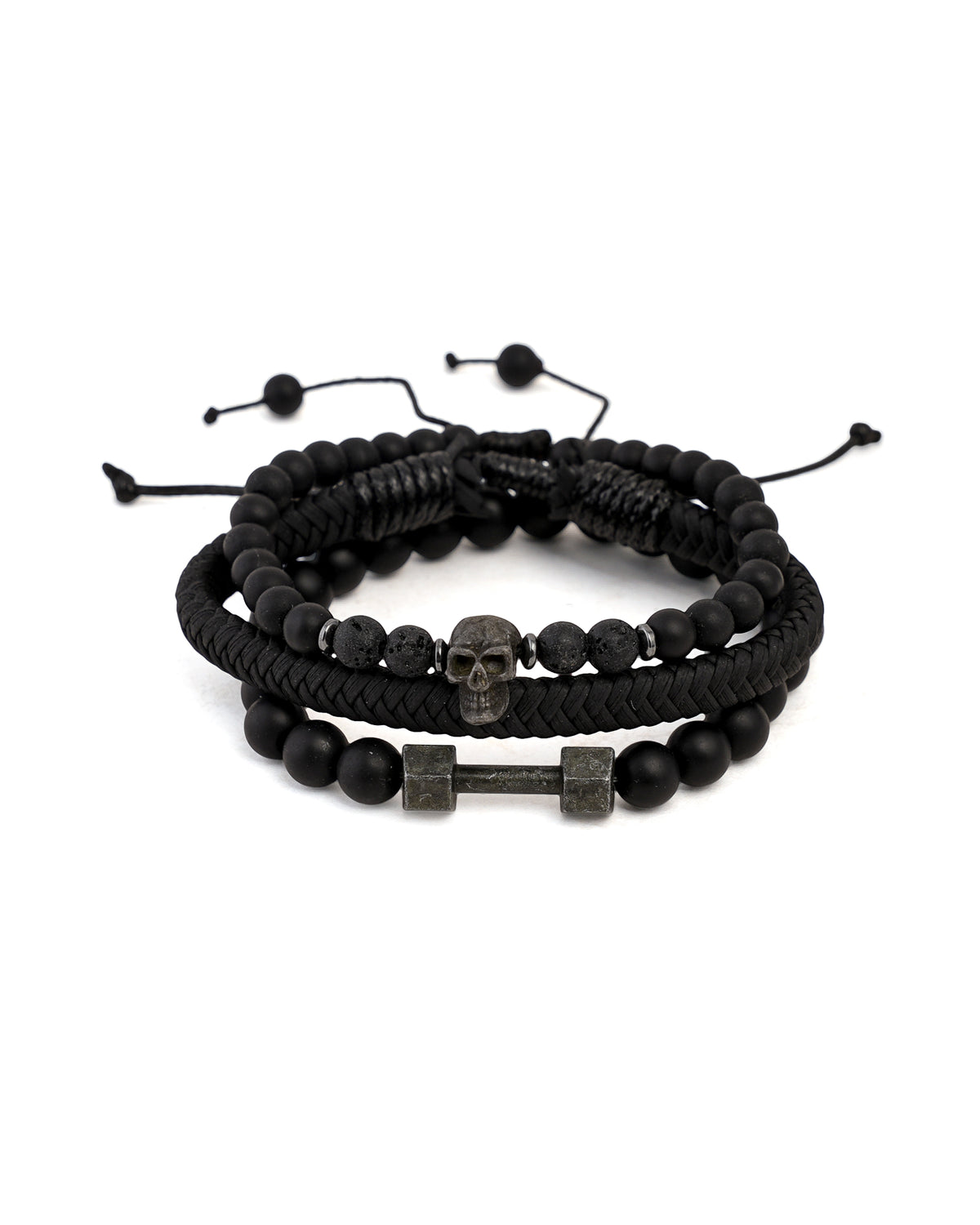 3 Pcs Gents Leather Bracelets, Men's Jewellery, Chase Value, Chase Value