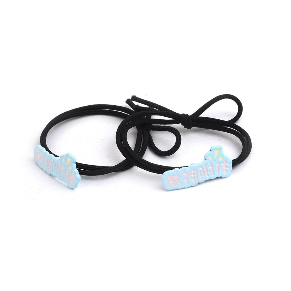 Fancy Hair Pony 2Pcs - Black, Girls Hair Accessories, Chase Value, Chase Value