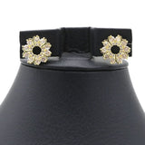 Women's Top Zircon - Golden, Women Earrings & Tops, Chase Value, Chase Value