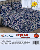 Valuable Crystal Collection 3 Piece Double Bedsheet 90X96", Double Size Bed Sheet, Chase Value, Chase Value