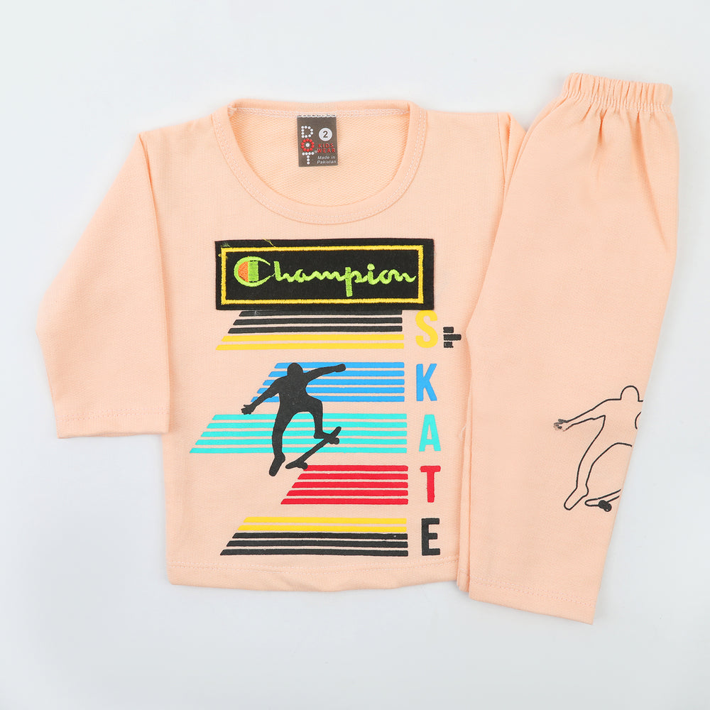 Newborn Boys Full Sleeves Suit - Peach, Newborn Boys Sets & Suits, Chase Value, Chase Value