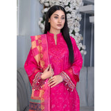 Noor Jahan Mushk Printed Lawn Chikenkari Embroidered Unstitched 3Pcs Suit, Women, 3Pcs Shalwar Suit, Chase Value, Chase Value