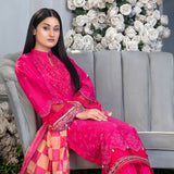 Noor Jahan Mushk Printed Lawn Chikenkari Embroidered Unstitched 3Pcs Suit, Women, 3Pcs Shalwar Suit, Chase Value, Chase Value