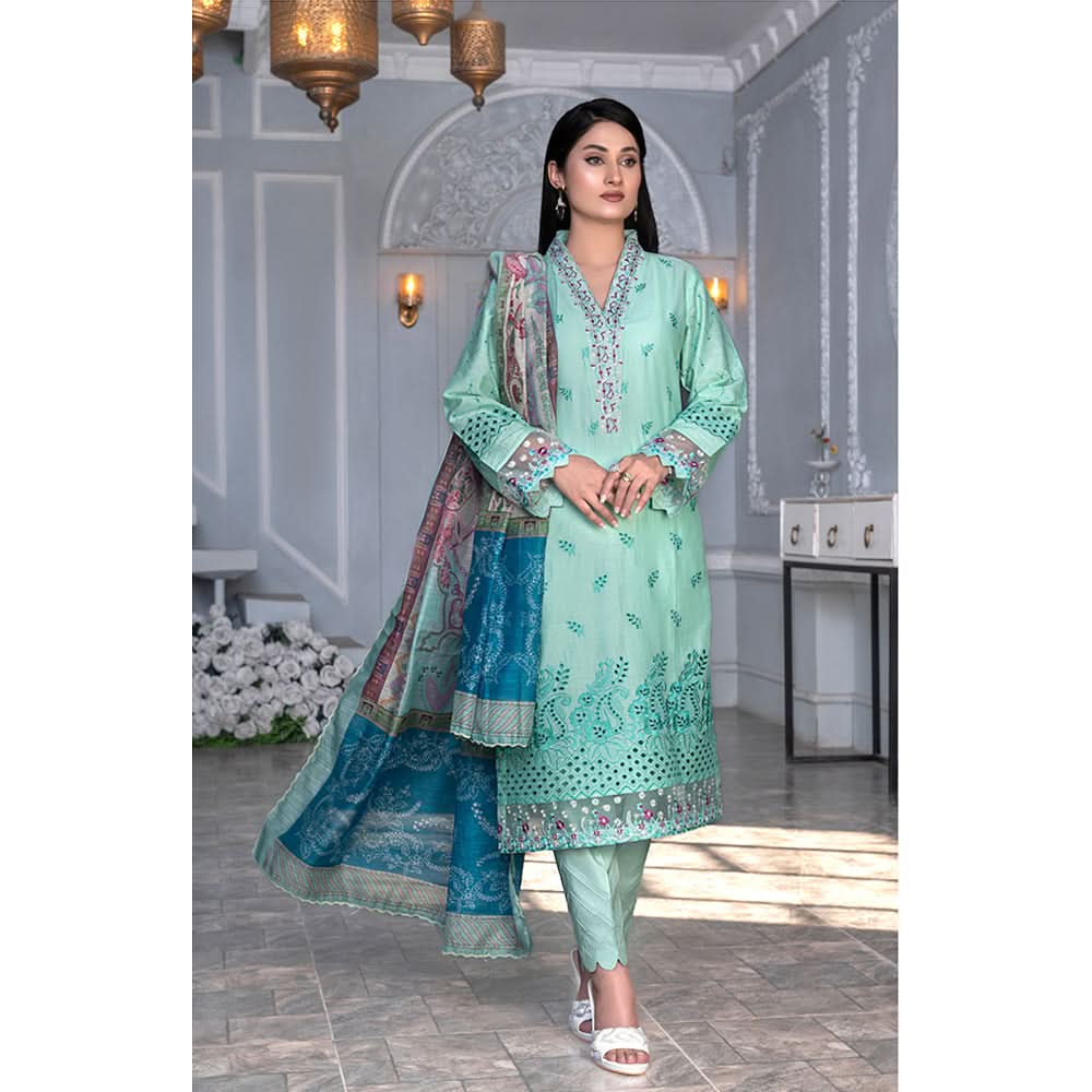 Noor Jahan Mushk Printed Lawn Chikenkari Embroidered Unstitched 3Pcs Suit, Women, 3Pcs Shalwar Suit, Chase Value, Chase Value