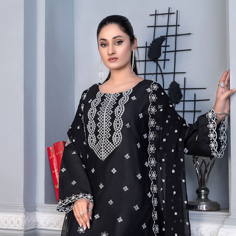 Noor Jahan Mushk Printed Lawn Chikenkari Embroidered Unstitched 3Pcs Suit, Women, 3Pcs Shalwar Suit, Chase Value, Chase Value