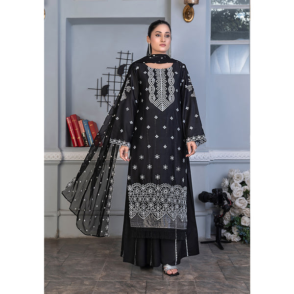 Noor Jahan Mushk Printed Lawn Chikenkari Embroidered Unstitched 3Pcs Suit