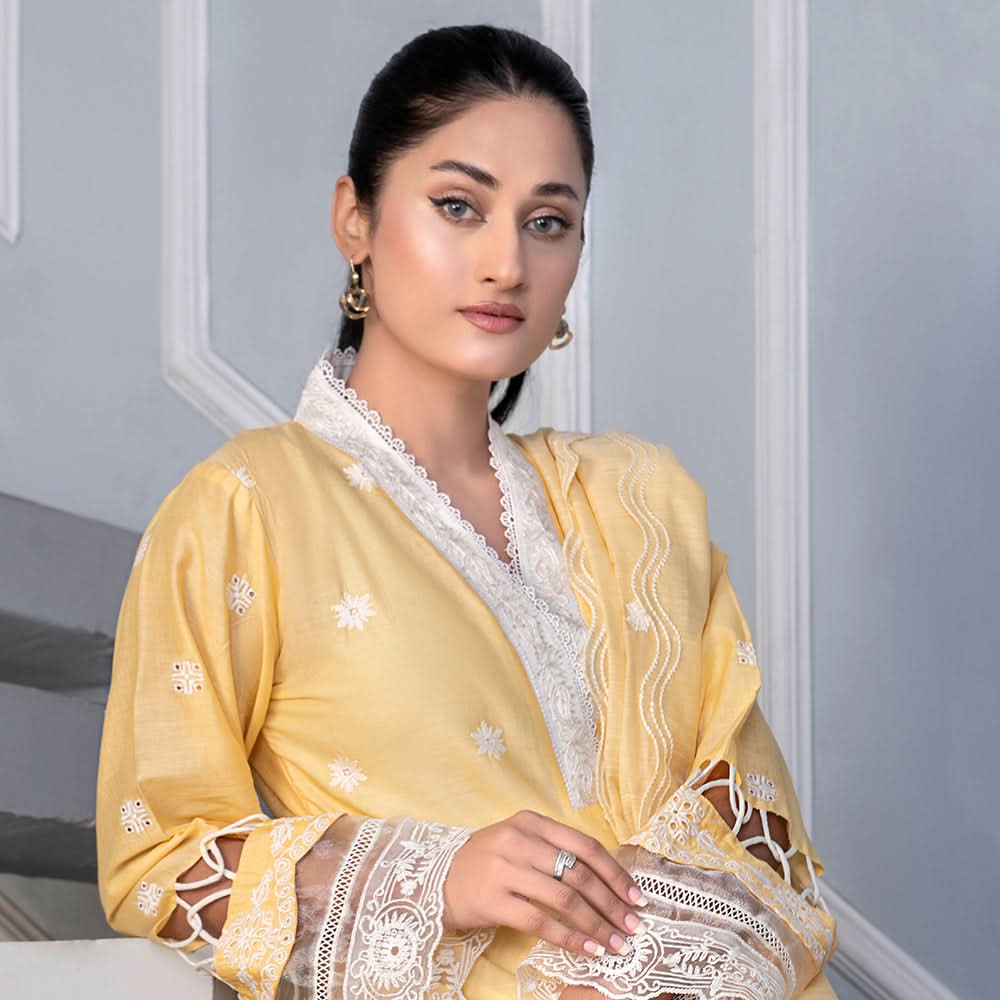 Noor Jahan Mushk Printed Lawn Chikenkari Embroidered Unstitched 3Pcs Suit, Women, 3Pcs Shalwar Suit, Chase Value, Chase Value