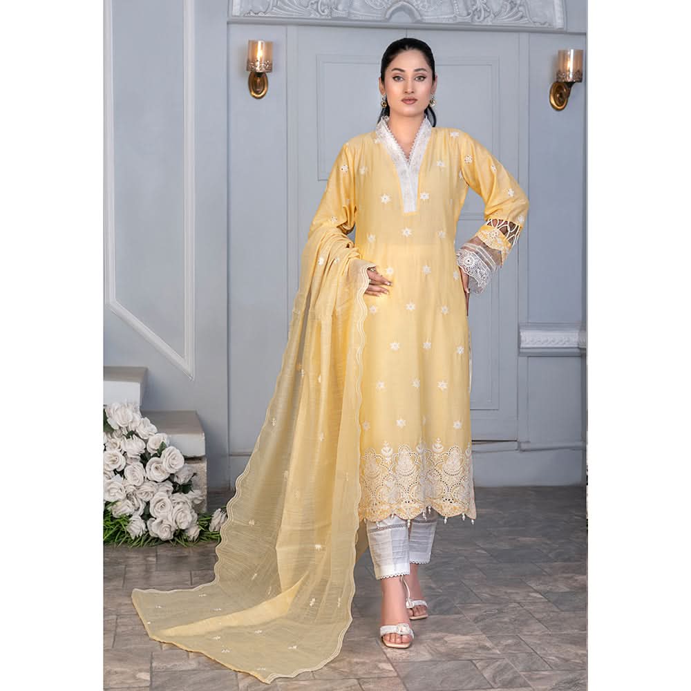 Noor Jahan Mushk Printed Lawn Chikenkari Embroidered Unstitched 3Pcs Suit, Women, 3Pcs Shalwar Suit, Chase Value, Chase Value