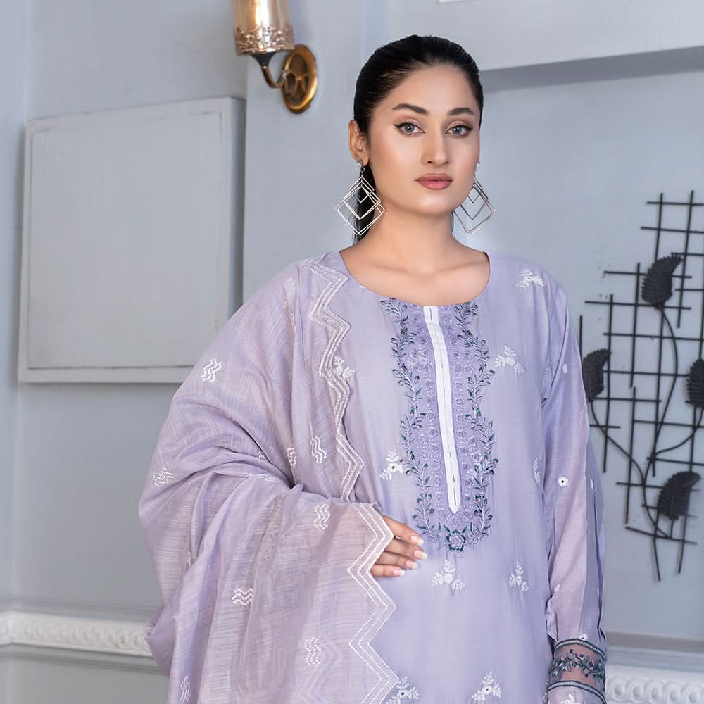 Noor Jahan Mushk Printed Lawn Chikenkari Embroidered Unstitched 3Pcs Suit, Women, 3Pcs Shalwar Suit, Chase Value, Chase Value