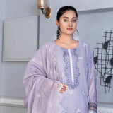 Noor Jahan Mushk Printed Lawn Chikenkari Embroidered Unstitched 3Pcs Suit, Women, 3Pcs Shalwar Suit, Chase Value, Chase Value