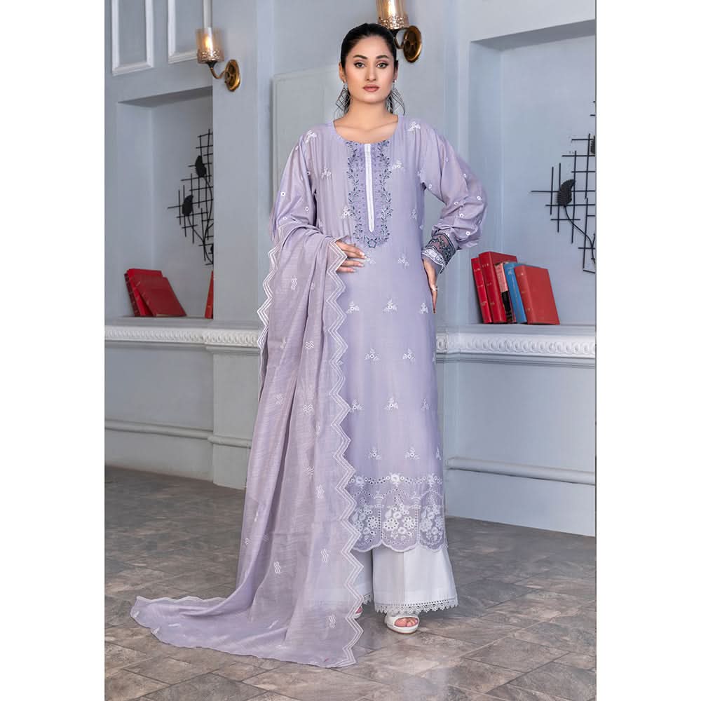 Noor Jahan Mushk Printed Lawn Chikenkari Embroidered Unstitched 3Pcs Suit, Women, 3Pcs Shalwar Suit, Chase Value, Chase Value