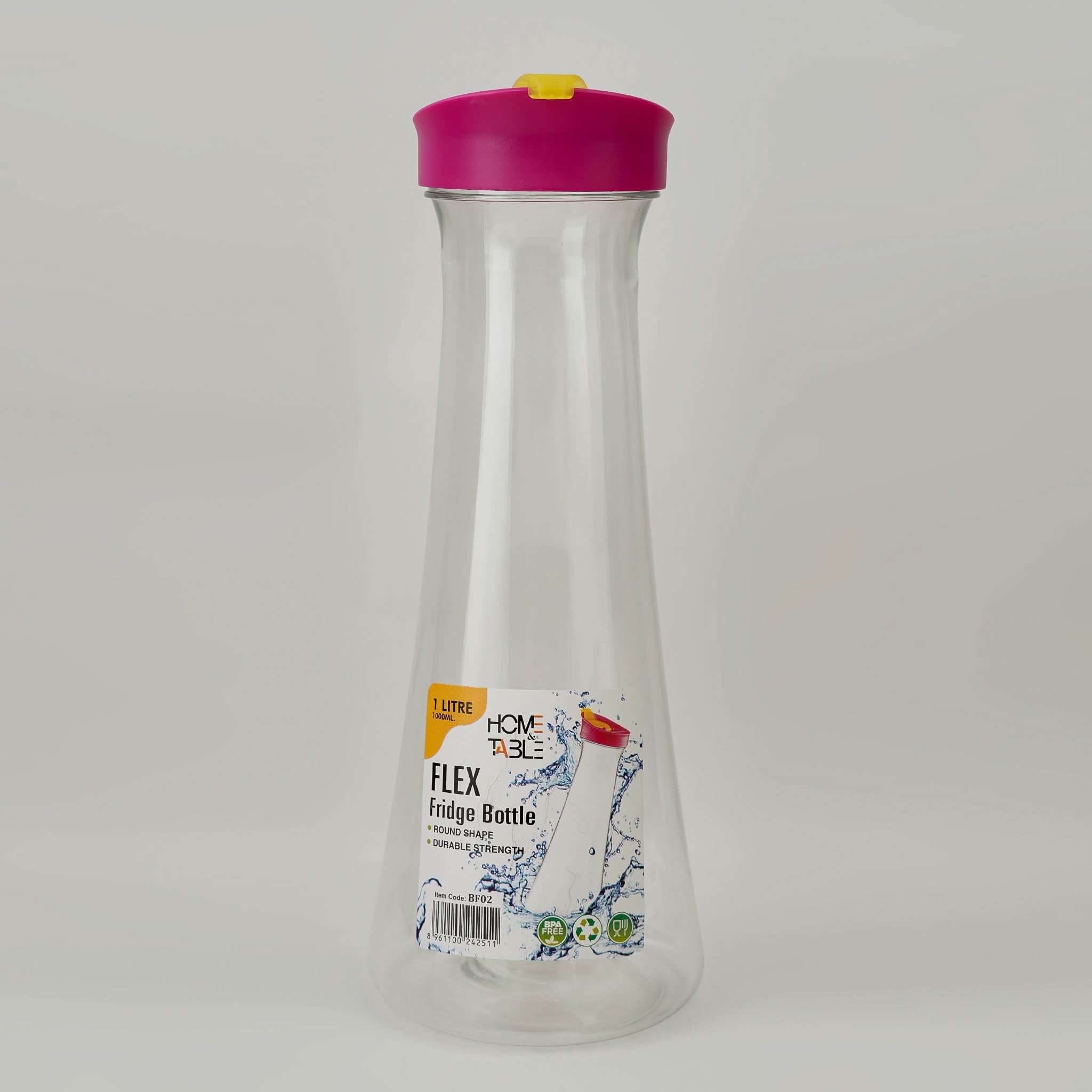 Home & Table Fridge Bottle Flex - 1100ml - Pink, Water Bottle, Chase Value, Chase Value