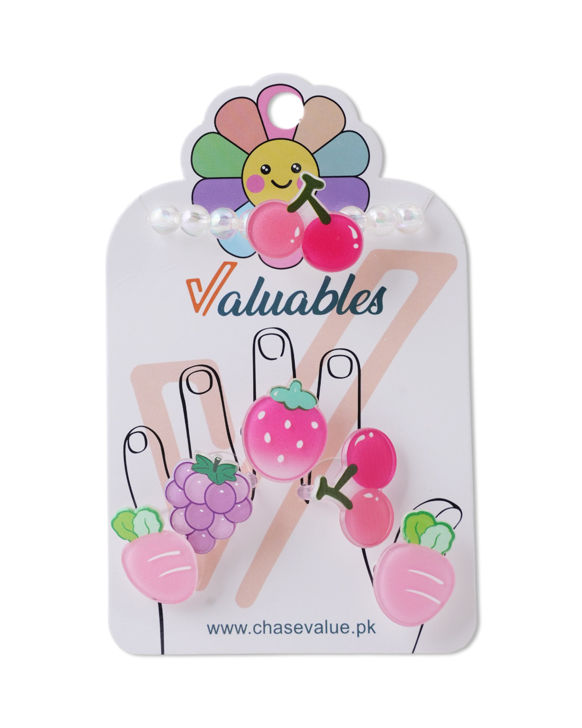 Children Rings + Bracelets Card-Multi Color