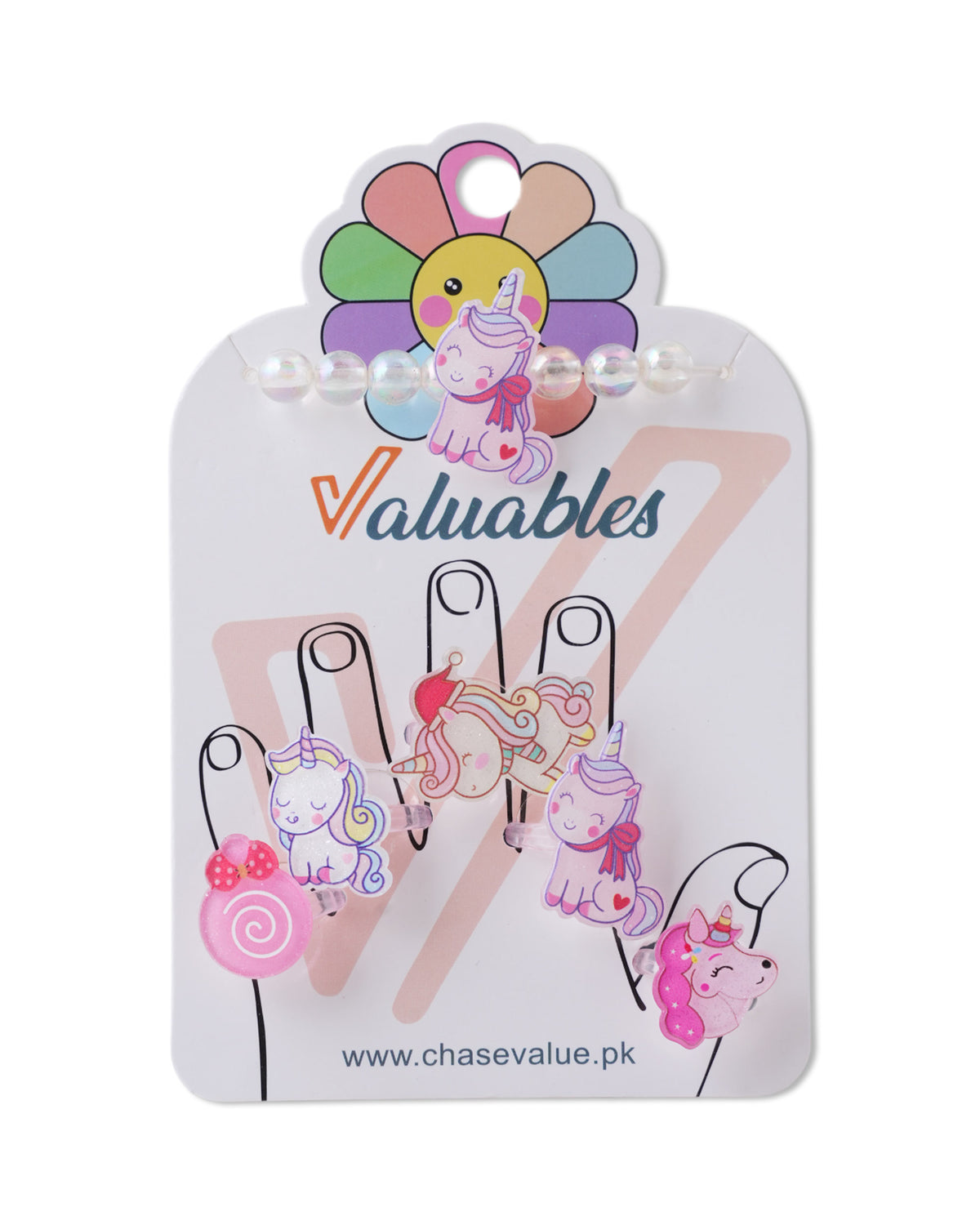 Children Rings + Bracelets Card-Multi Color