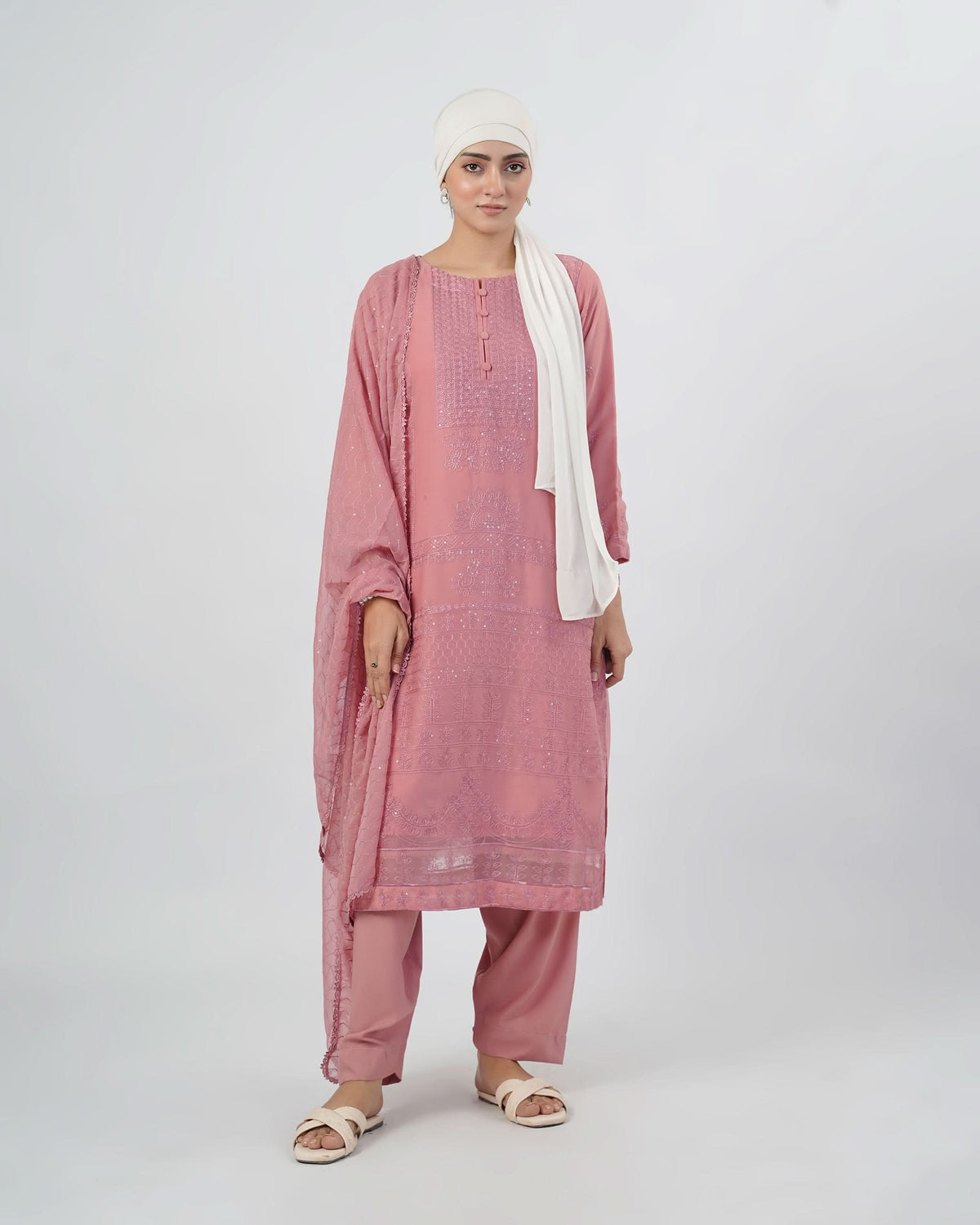 Valuables Women Chiffon Embroidered 3-Piece Suit, Women Shalwar Suits, Valuables, Chase Value