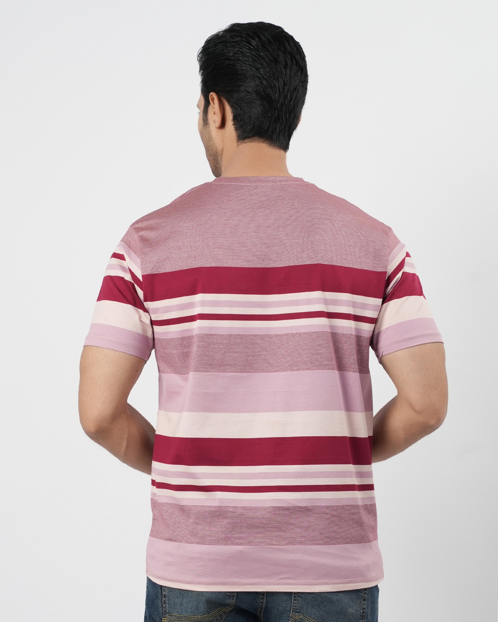 Men's Stripe Half Sleeves T-Shirt