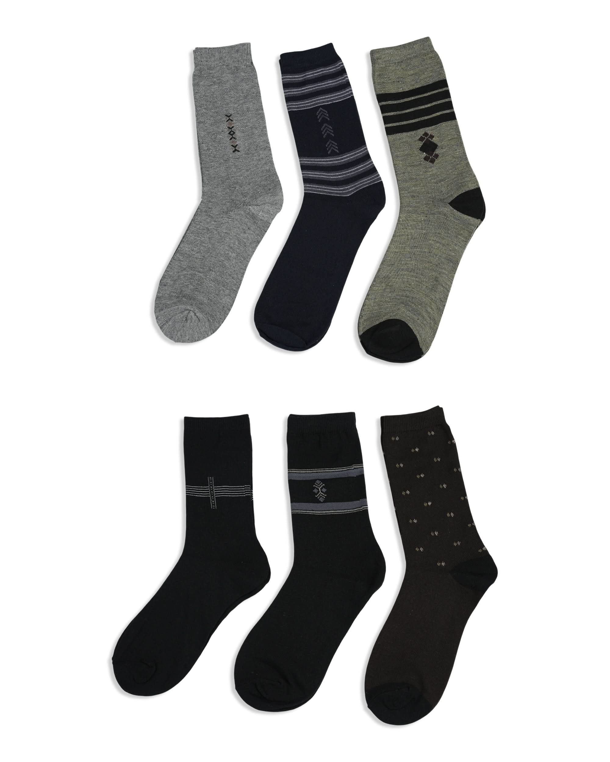 Men’s 6-Piece Socks Value Pack, Men's Socks, Chase Value, Chase Value