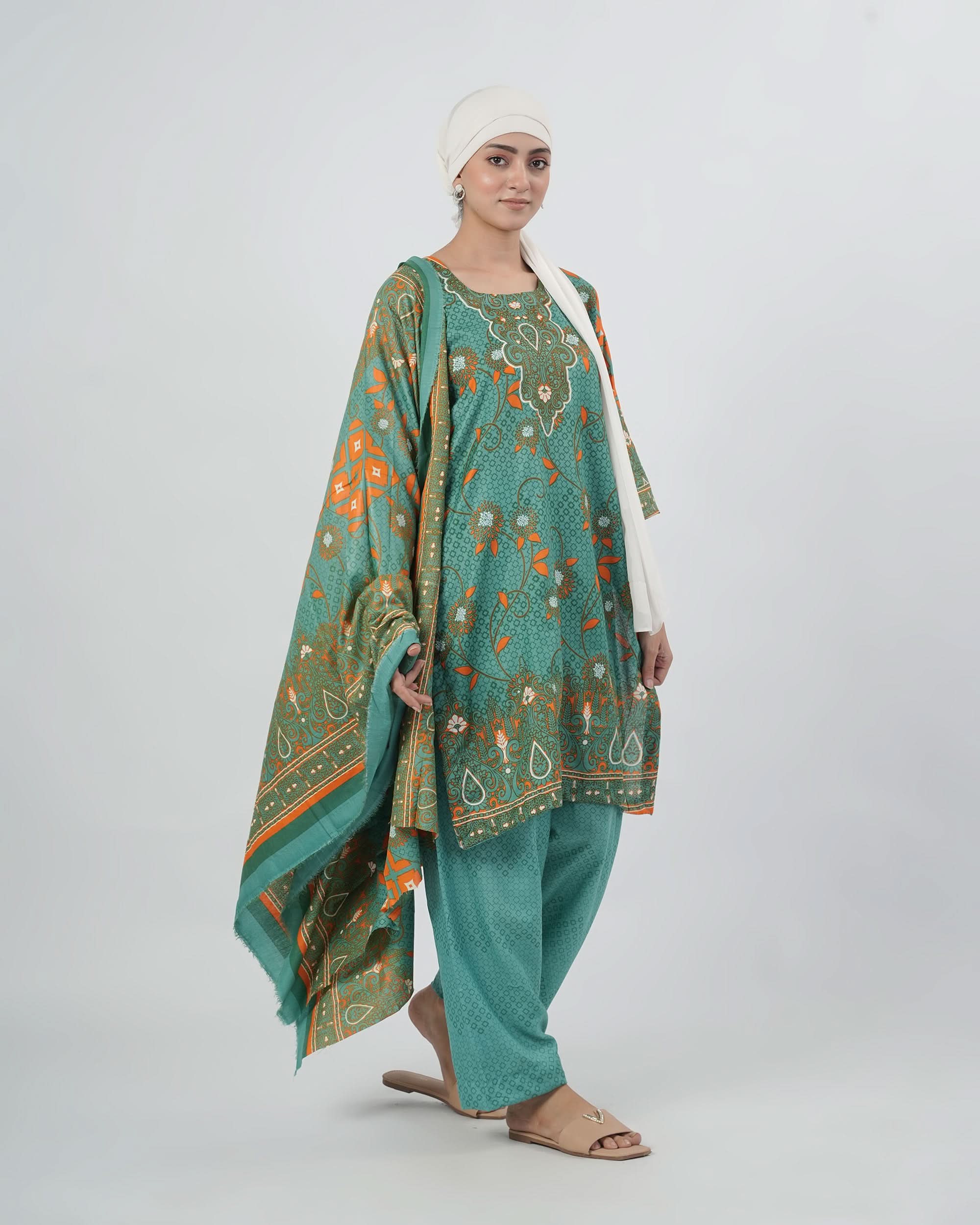 Shahzaib Gull Gee Printed 3-Pcs Suit, Women, 3Pcs Shalwar Suit, Chase Value, Chase Value