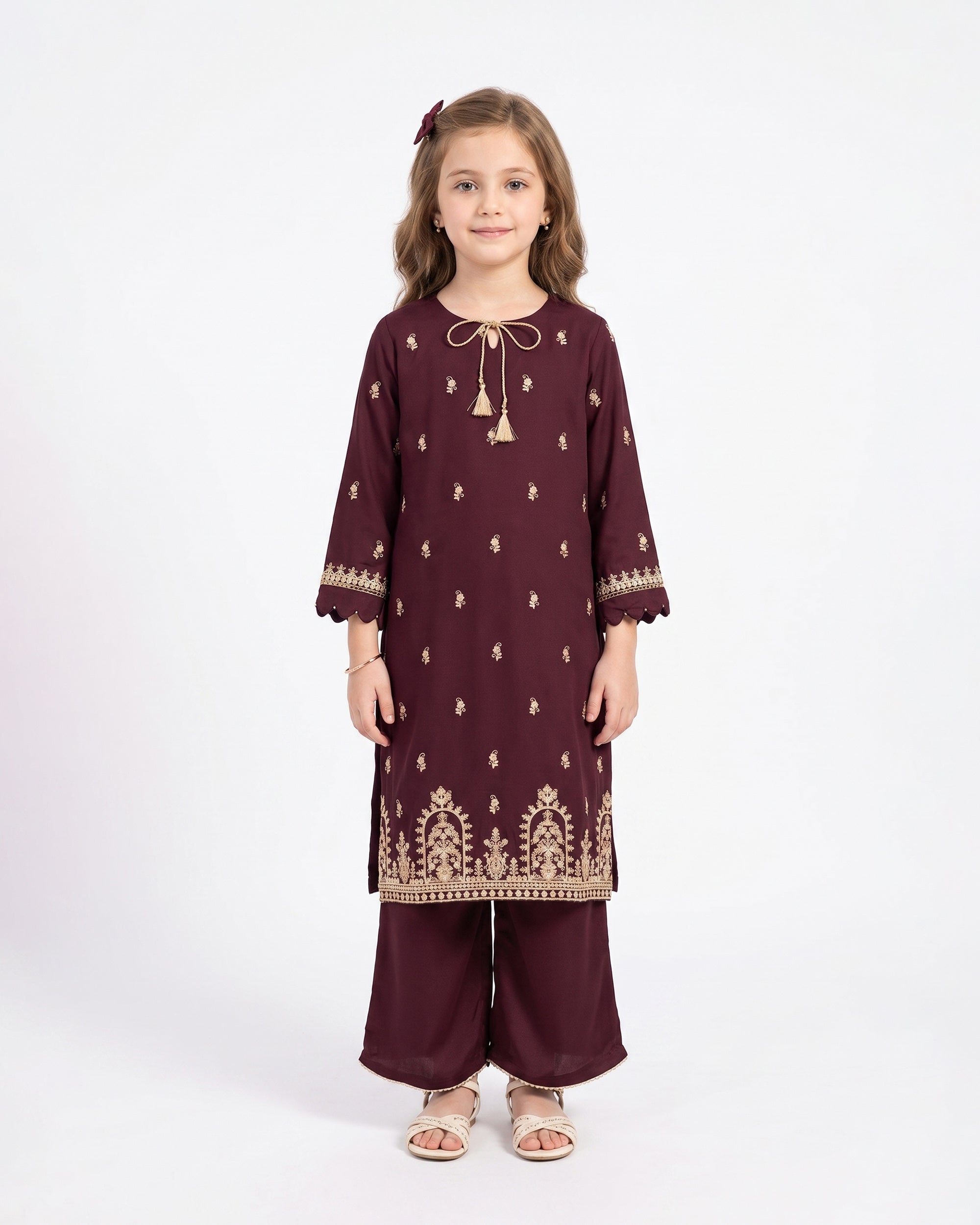Eminent Girls' Signature Embroidered Dyed 2Pc Suit, Girls Shalwar Kameez, Eminent, Chase Value