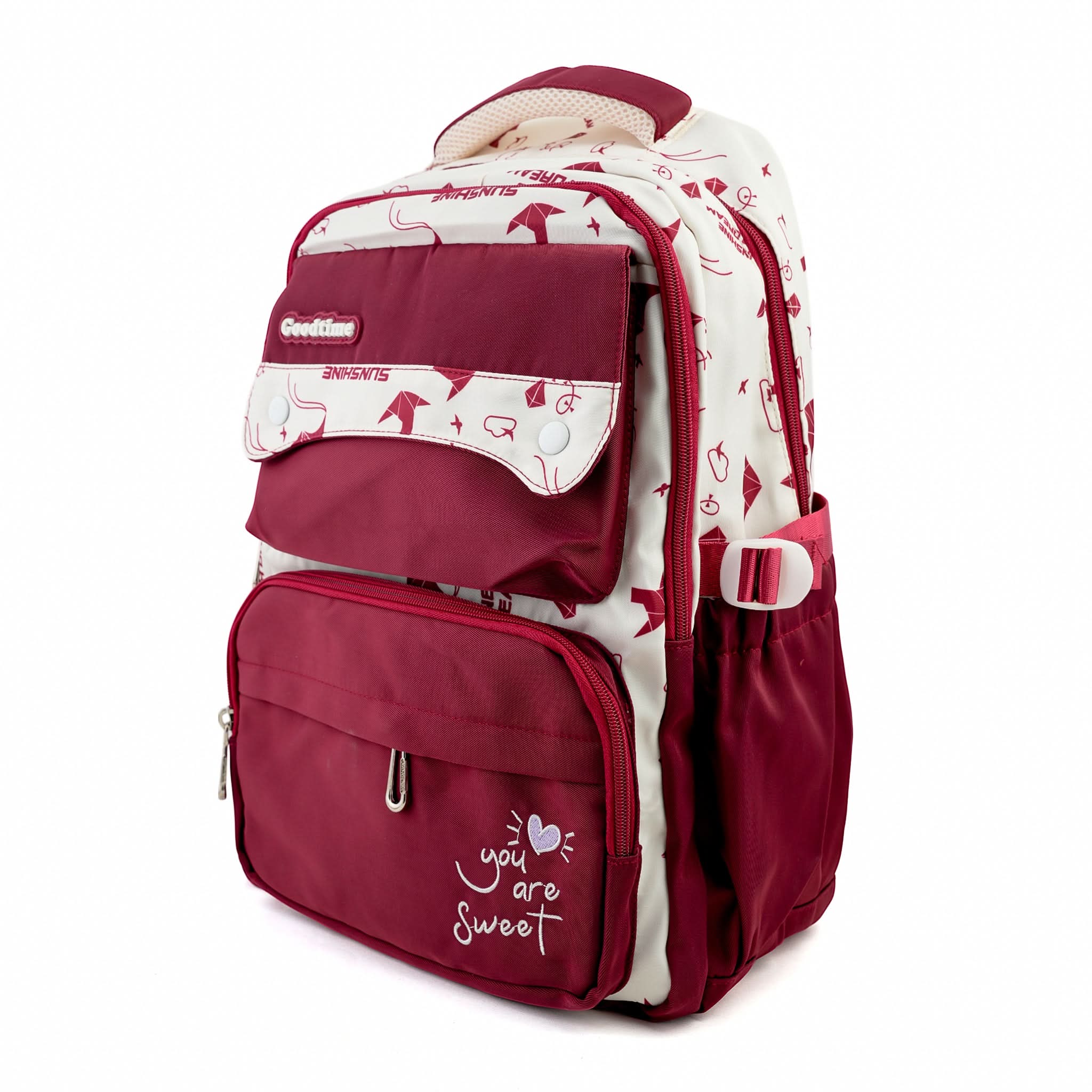 Kids School Backpack 16" - Maroon, School Bags, Chase Value, Chase Value