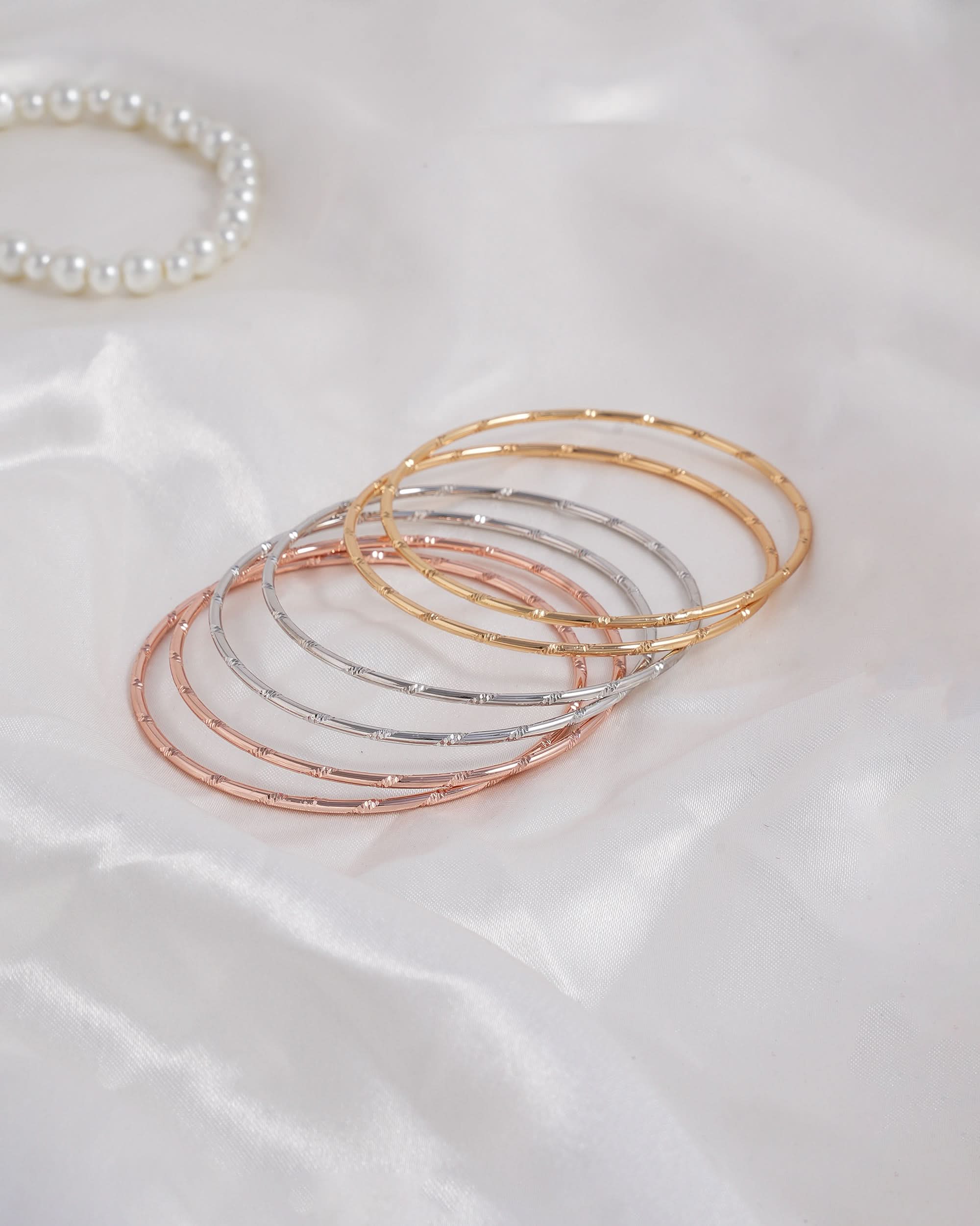 Eminent Women's Kara 6Pcs, Women Bangles & Bracelets, Eminent, Chase Value