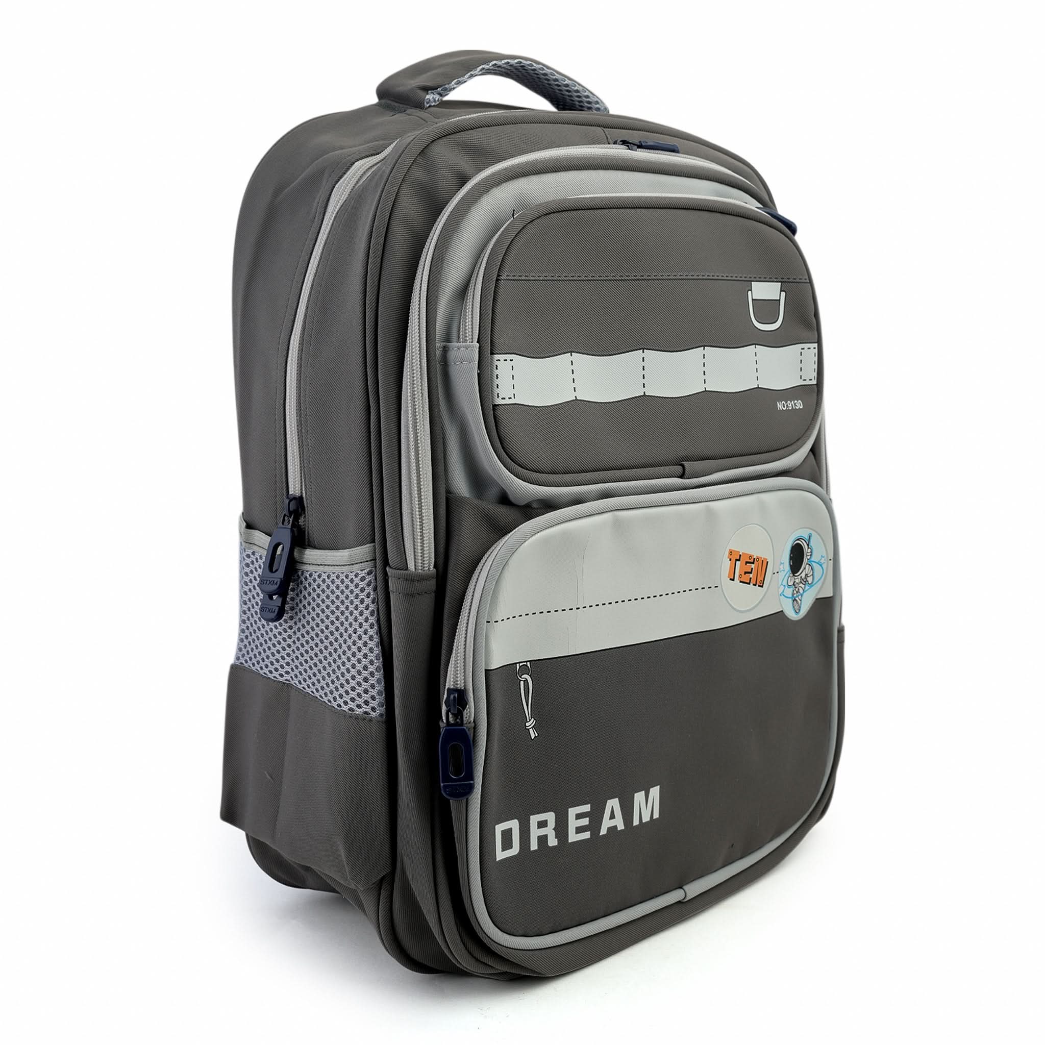 Kids School Backpack 16" - Grey, School Bags, Chase Value, Chase Value