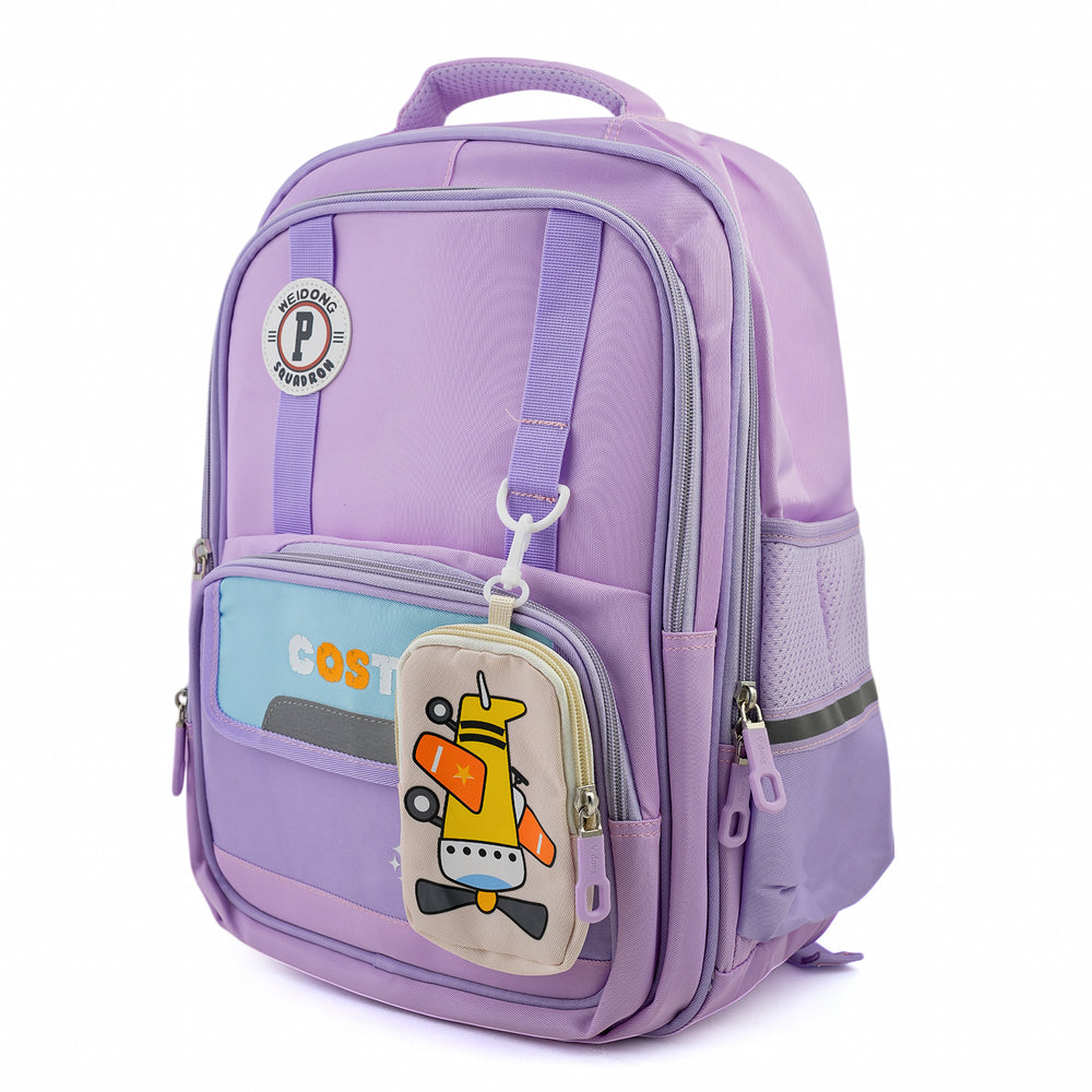 Kids School Backpack 16" - Purple, School Bags, Chase Value, Chase Value