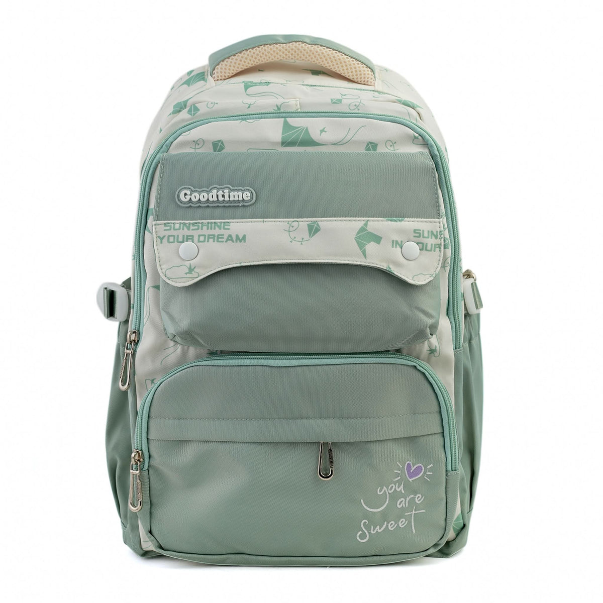 Kids School Backpack 16" - Green, School Bags, Chase Value, Chase Value