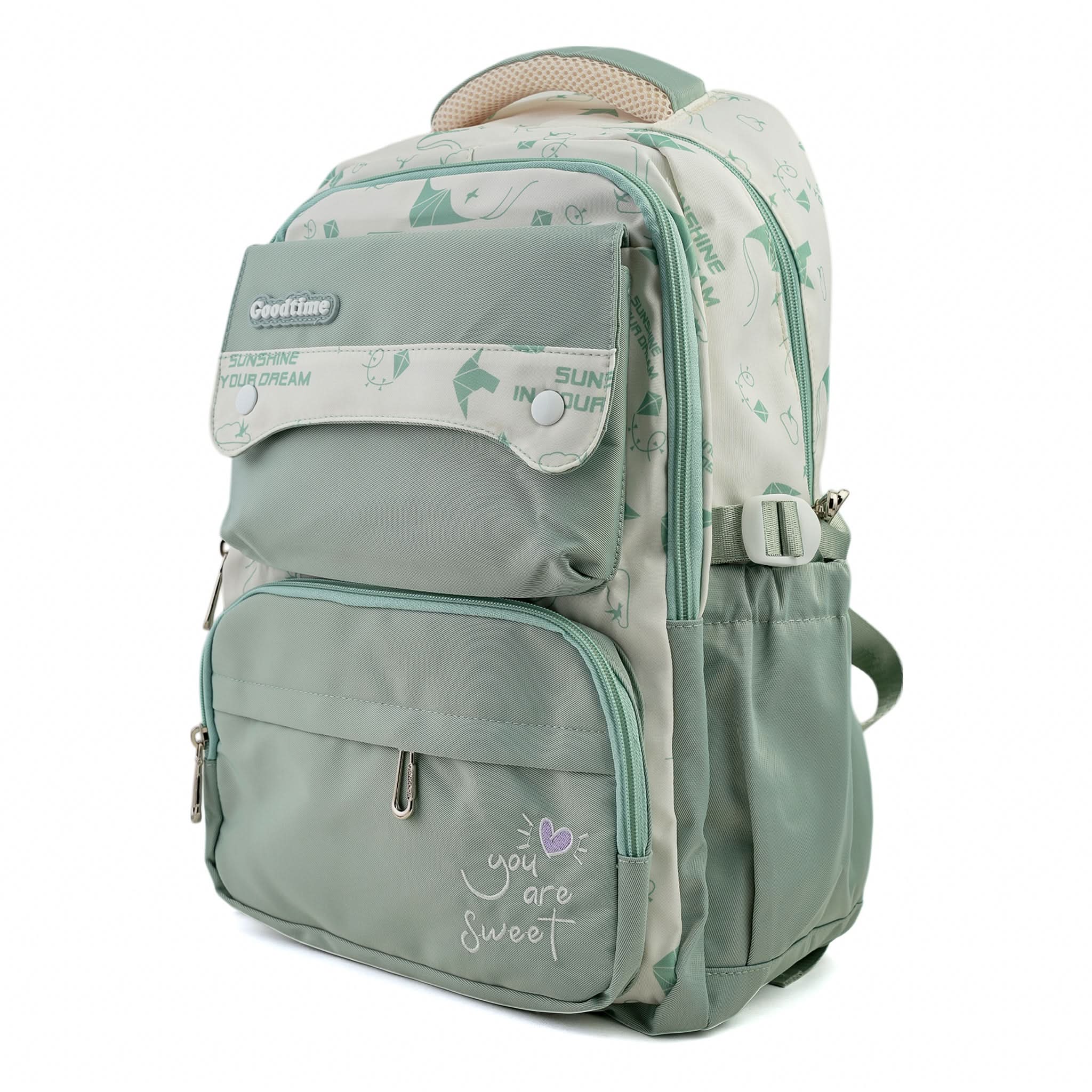 Kids School Backpack 16" - Green, School Bags, Chase Value, Chase Value