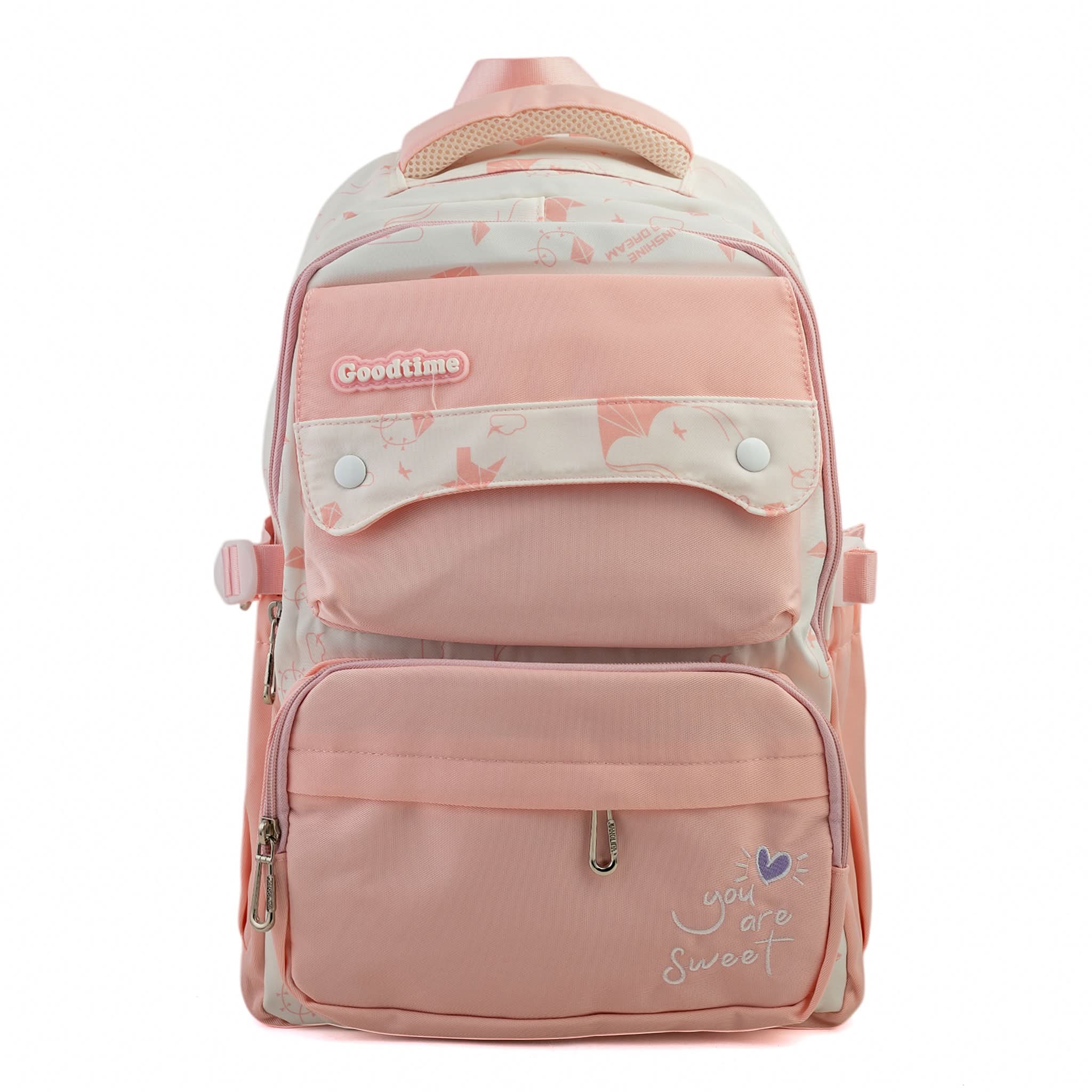 Kids School Backpack 16" - Peach, School Bags, Chase Value, Chase Value
