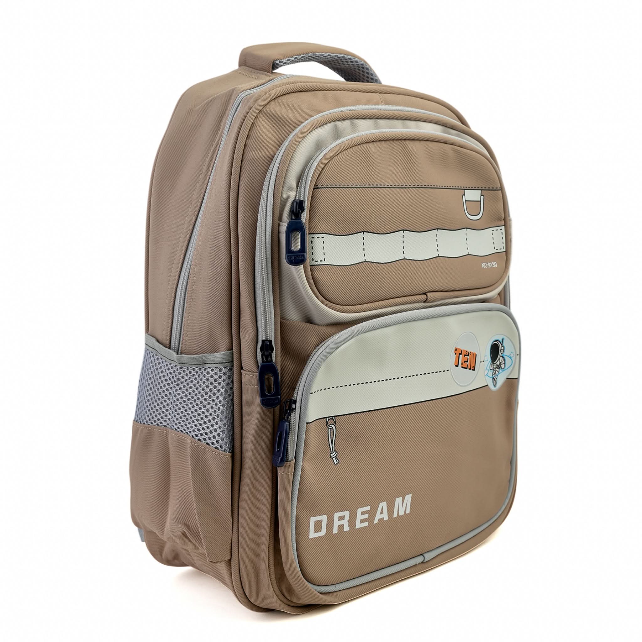 Kids School Backpack 16" - Camel, School Bags, Chase Value, Chase Value
