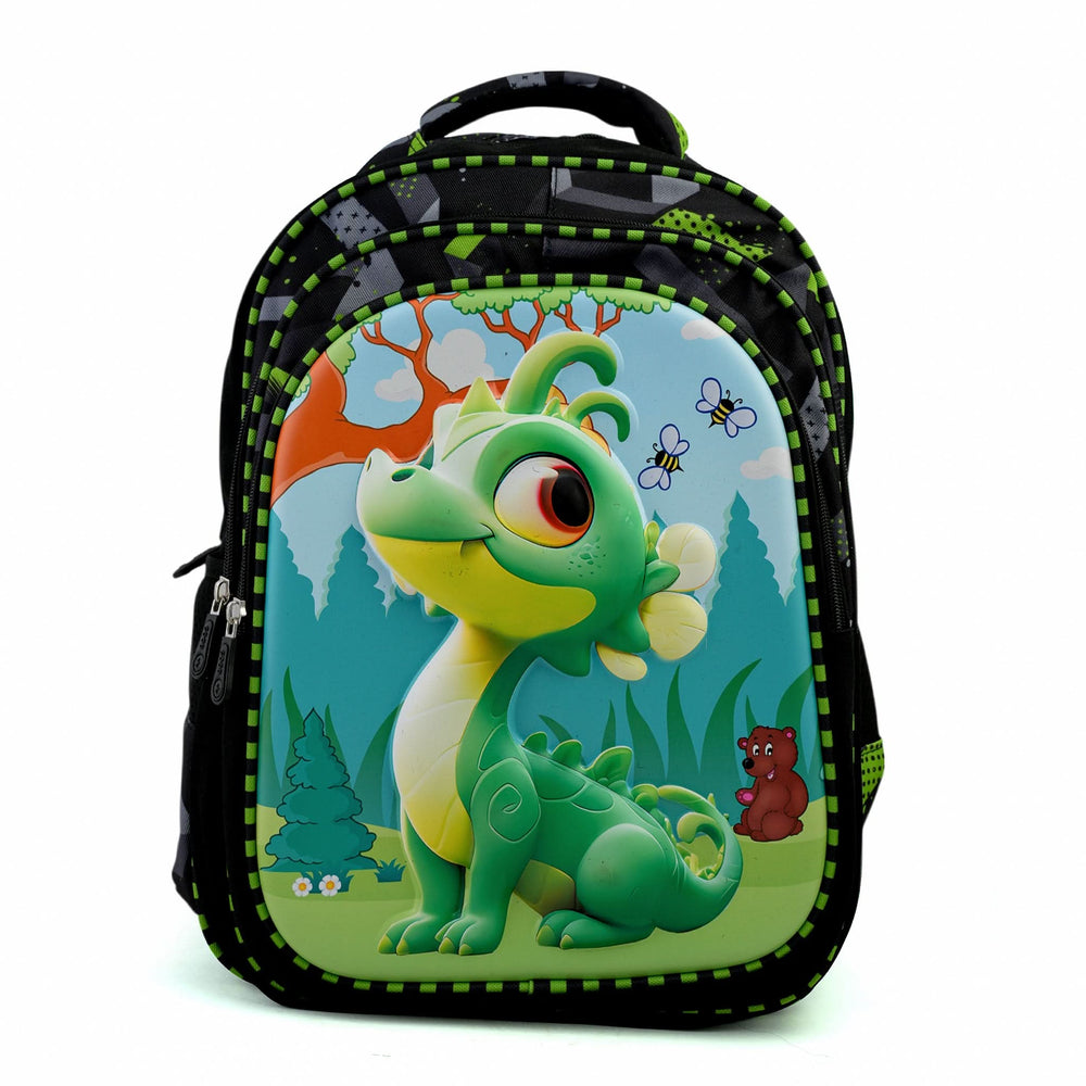Kids School Backpack 16" - Green, School Bags, Chase Value, Chase Value