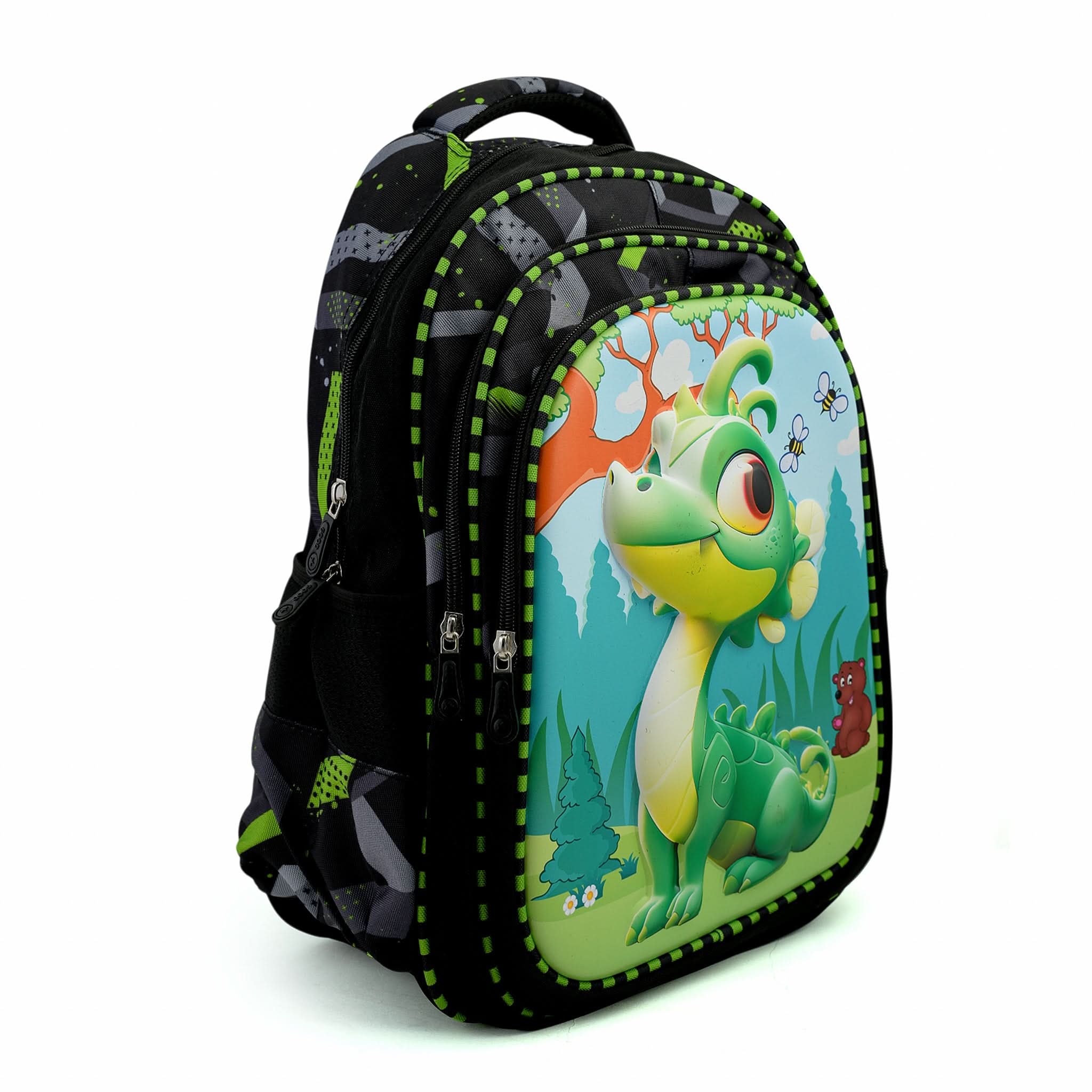 Kids School Backpack 16" - Green, School Bags, Chase Value, Chase Value