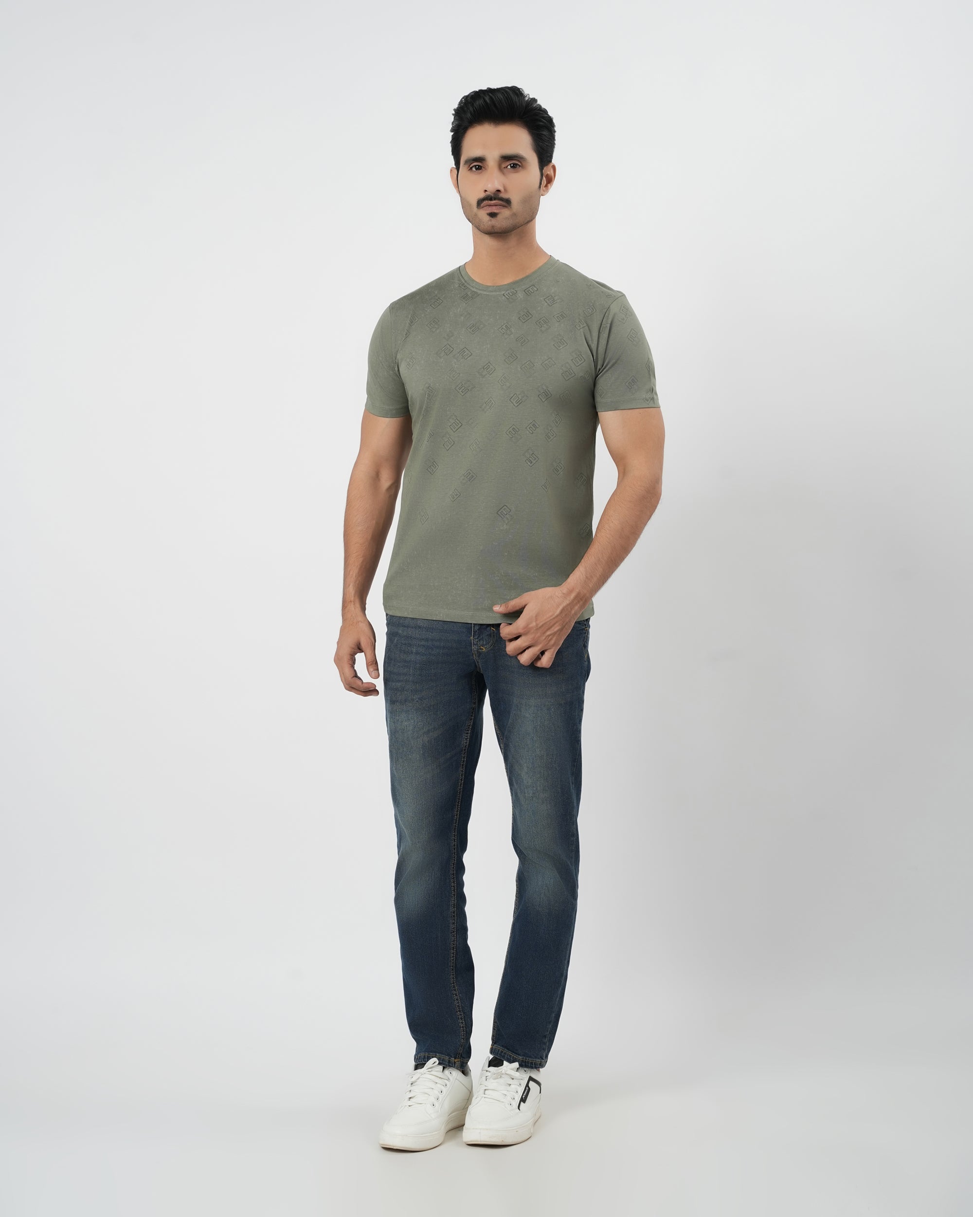 Men's Stripe Half Sleeves T-Shirt