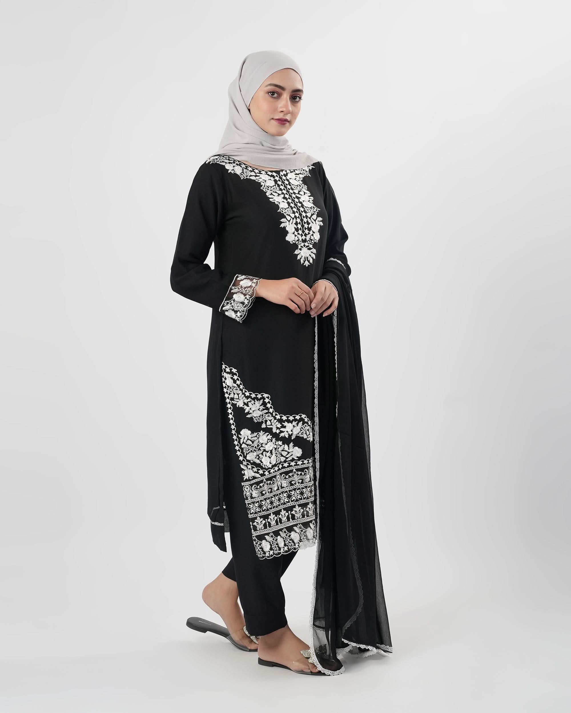 Valuables Women’s Embroidered Chiffon 3Pcs Suit, Women Shalwar Suits, Valuables, Chase Value
