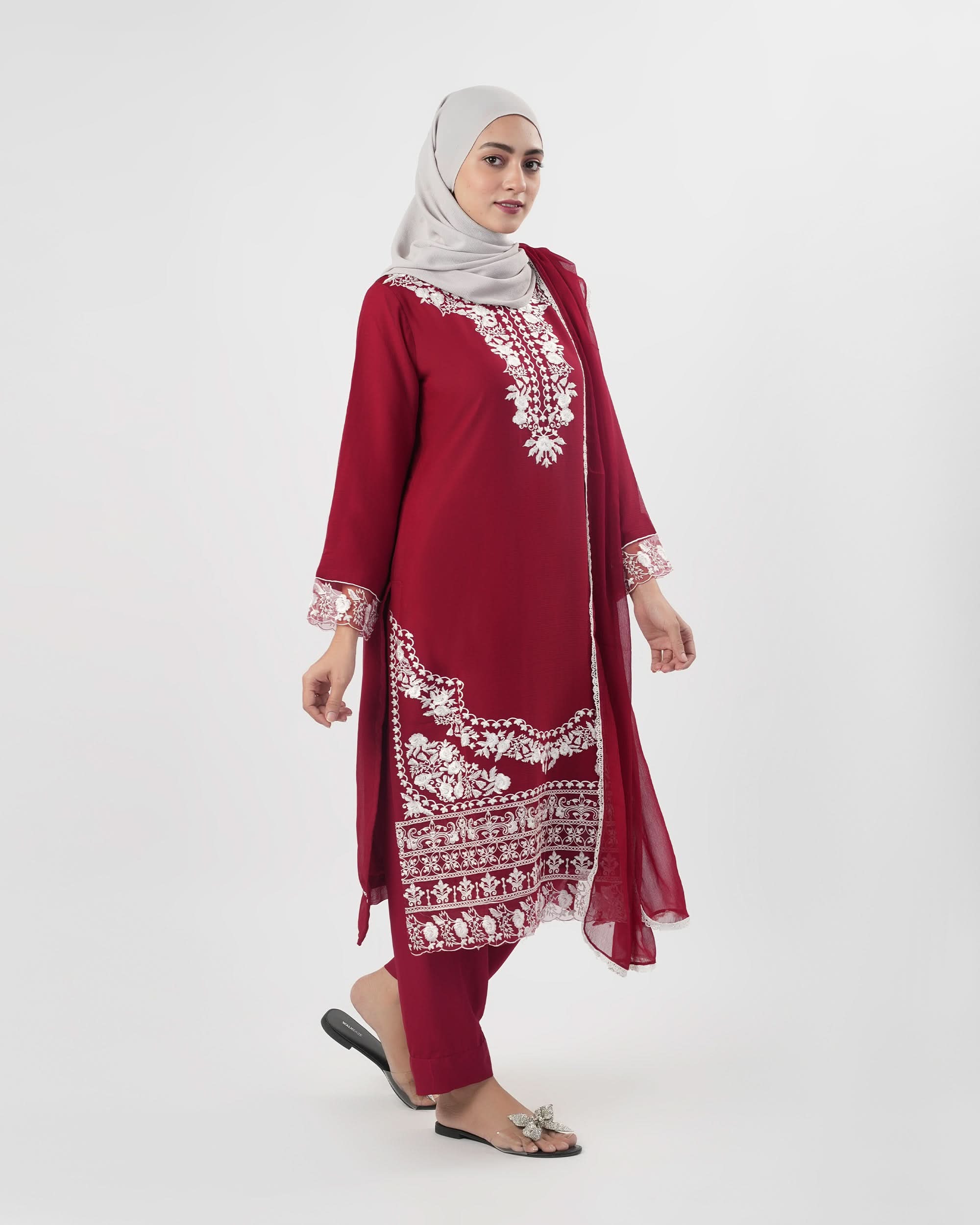 Valuables Women’s Embroidered Chiffon 3Pcs Suit, Women Shalwar Suits, Valuables, Chase Value