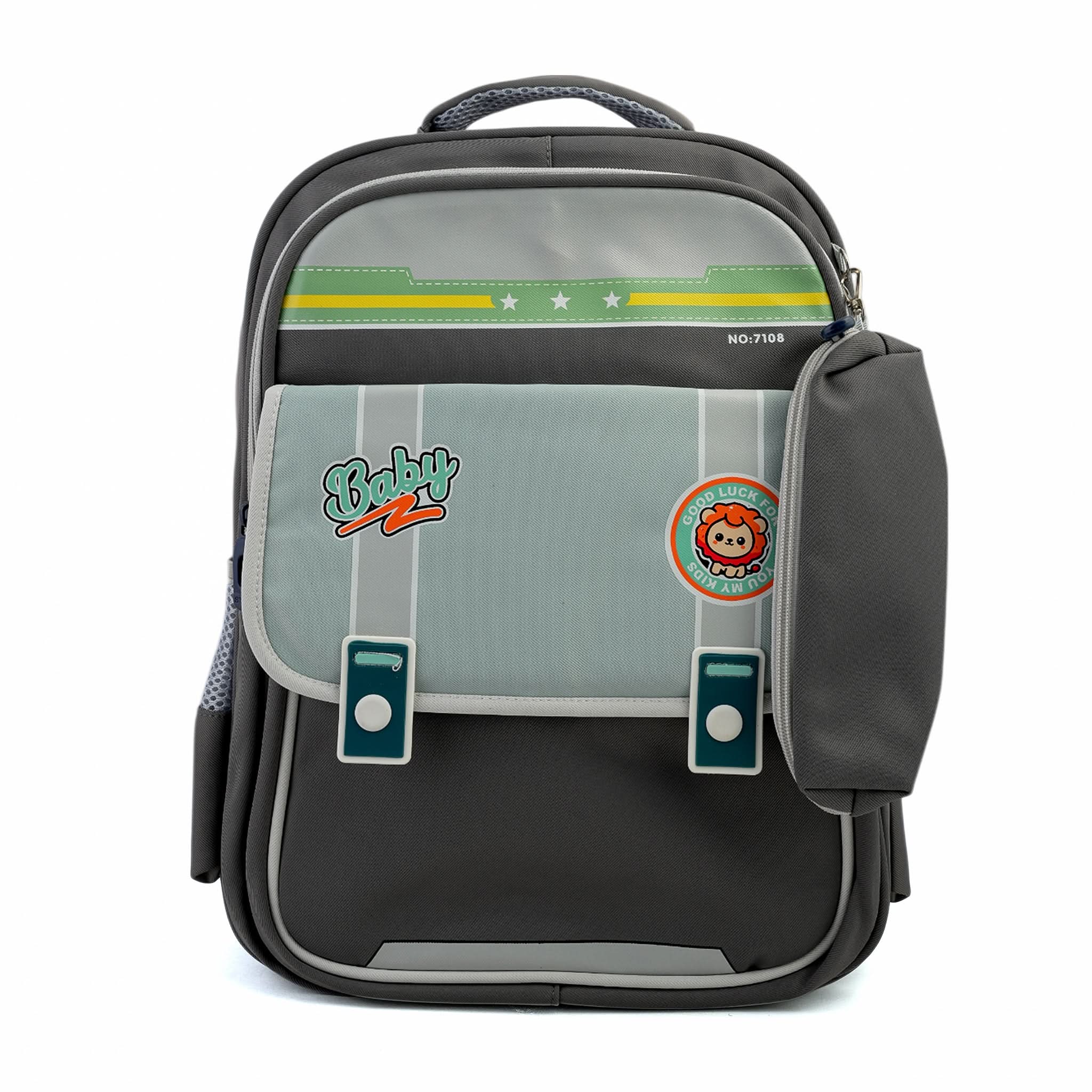 Kids School Backpack 16" - Grey, School Bags, Chase Value, Chase Value