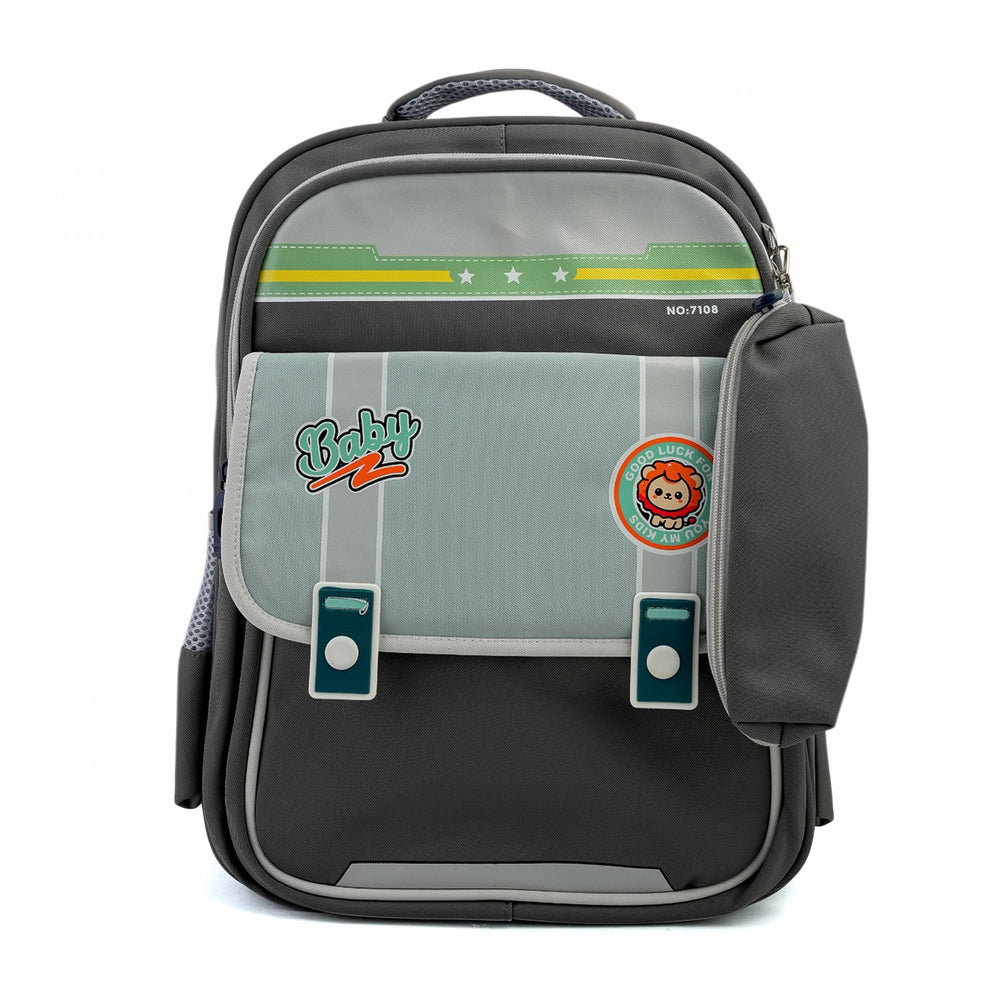 Kids School Backpack 16" - Grey, School Bags, Chase Value, Chase Value