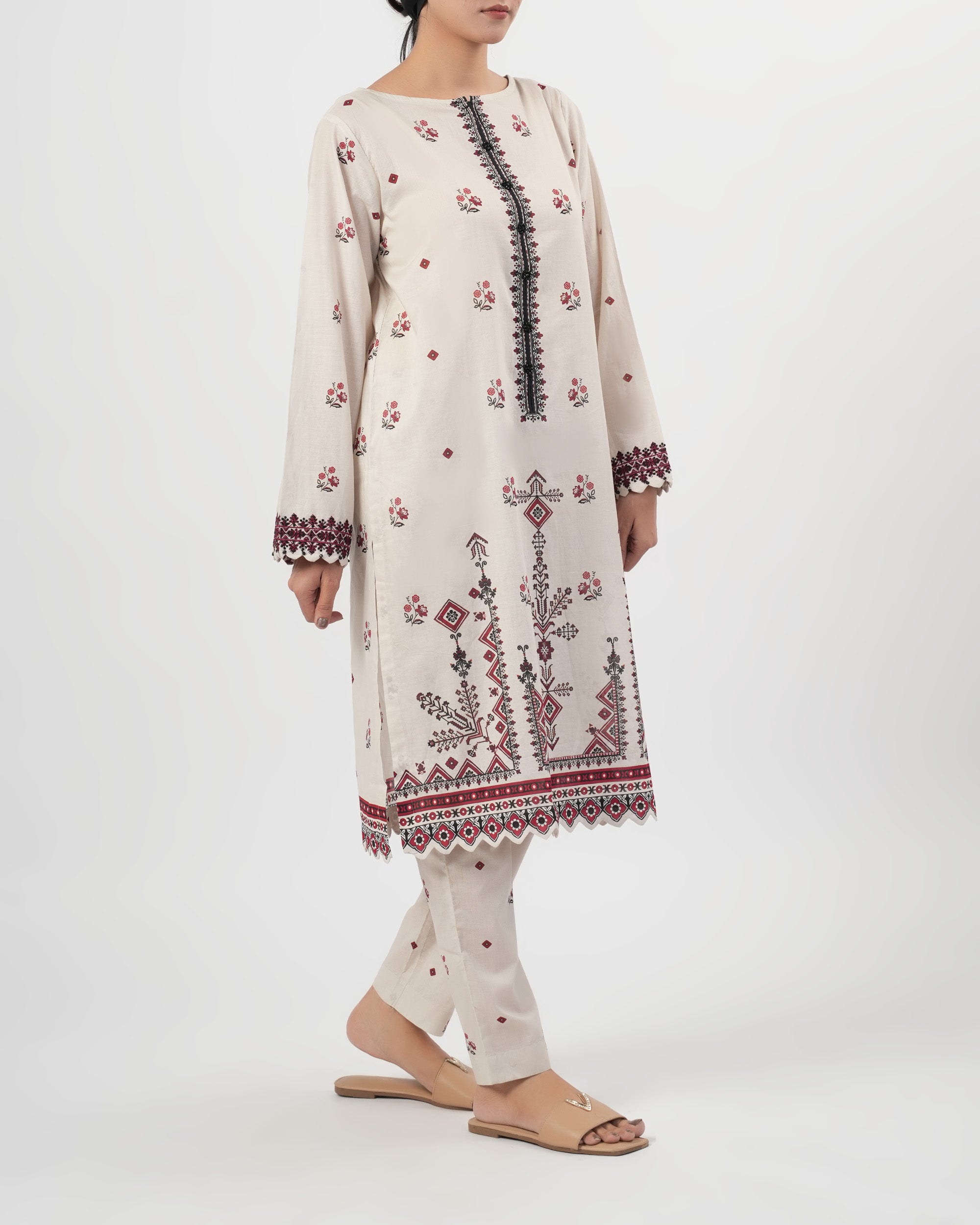 Eminent Women's Essentials Printed 2Pc Suit