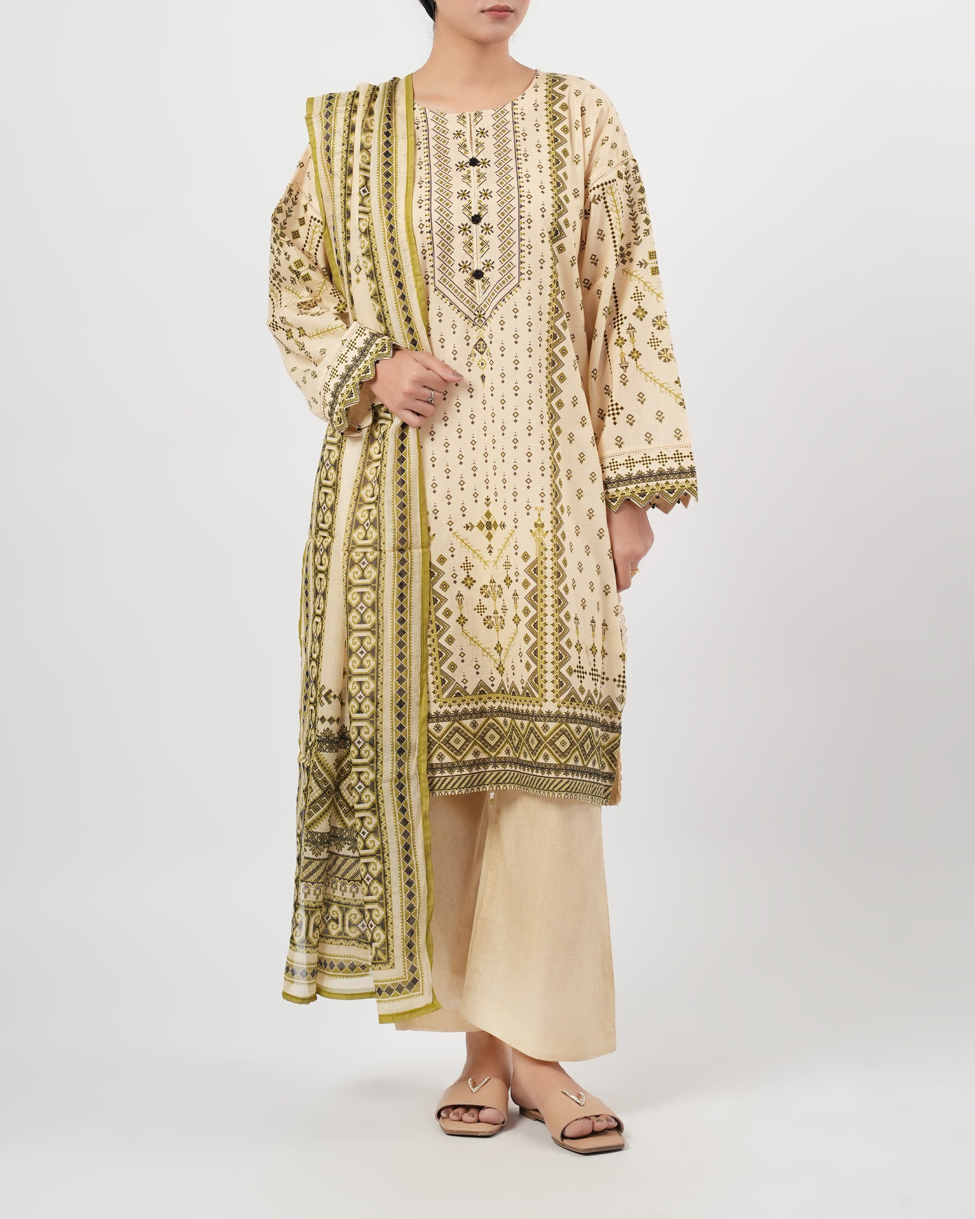 Eminent Women's Essentials Printed 3Pc Suit