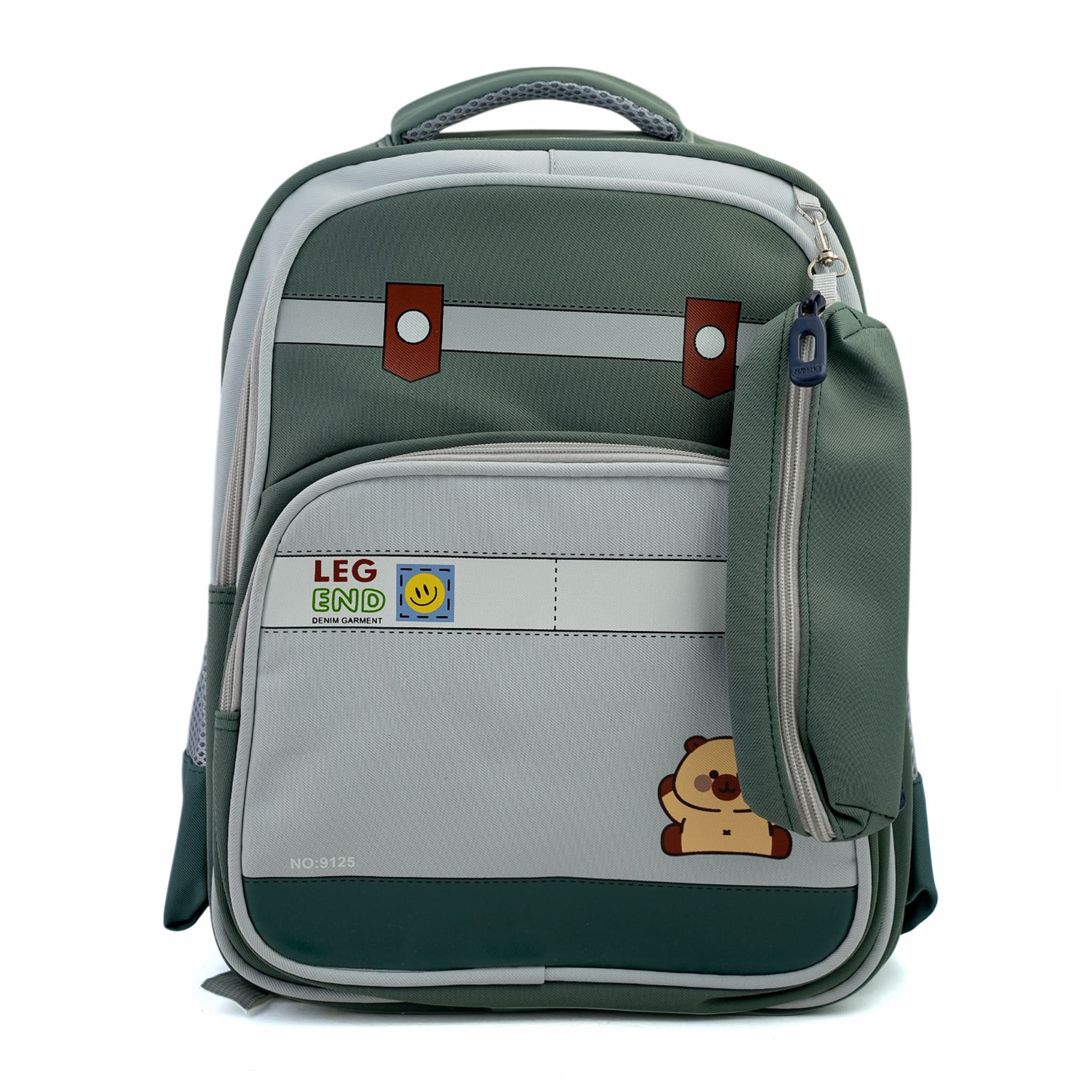 Kids School Backpack 16" - Green, School Bags, Chase Value, Chase Value