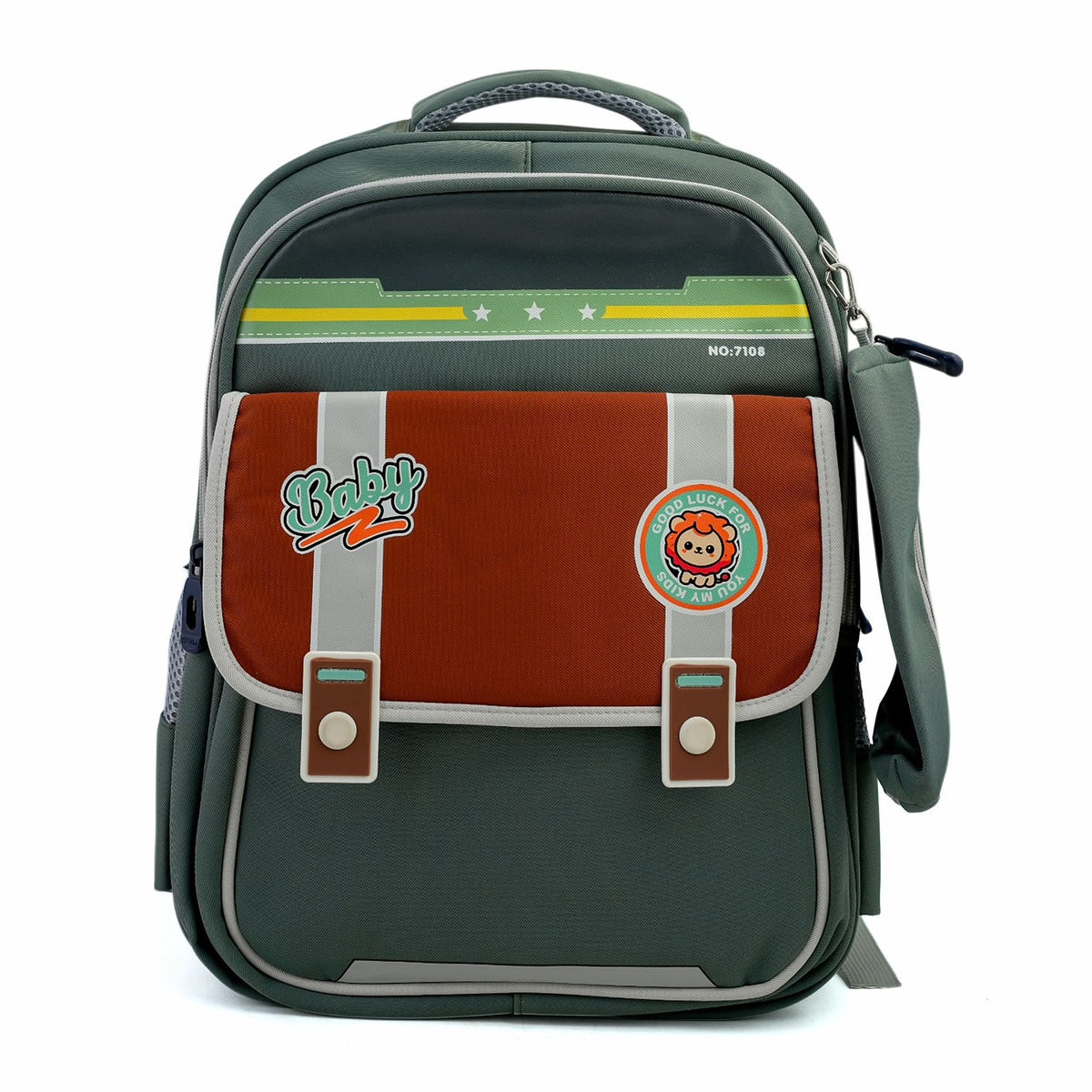 Kids School Backpack 16" - Green, School Bags, Chase Value, Chase Value