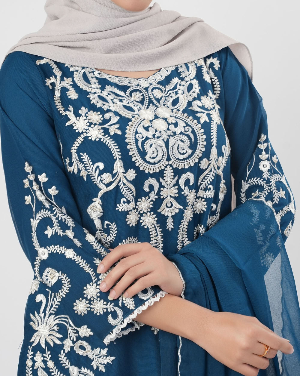 Valuables Women Chiffon Embroidered 3-Piece Suit, Women Shalwar Suits, Valuables, Chase Value