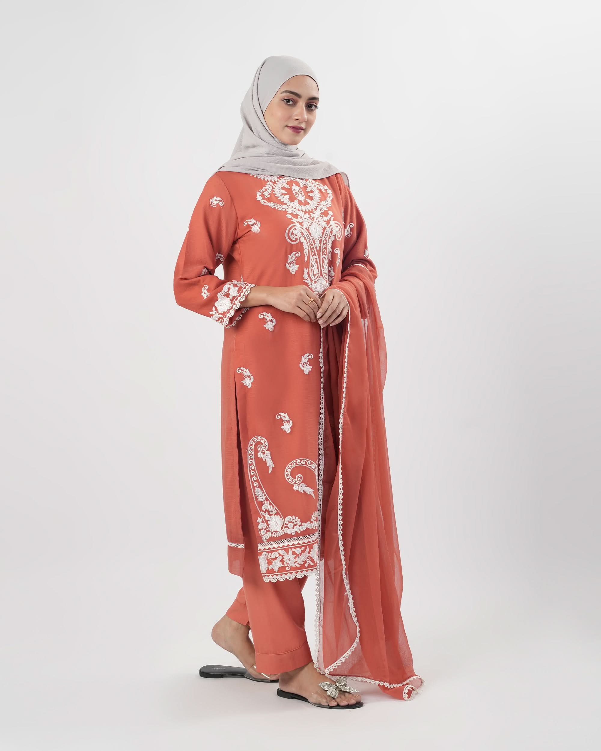 Valuables Women’s Embroidered Chiffon 3Pcs Suit, Women Shalwar Suits, Valuables, Chase Value